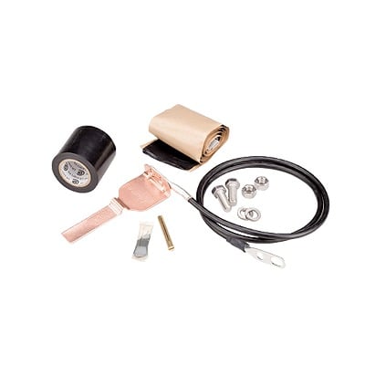 Kit de aterrizaje Estándar para cable coaxial de 1/4", 3/8", CNT-400, 9913. Longitud del conductor 60". 223-1584