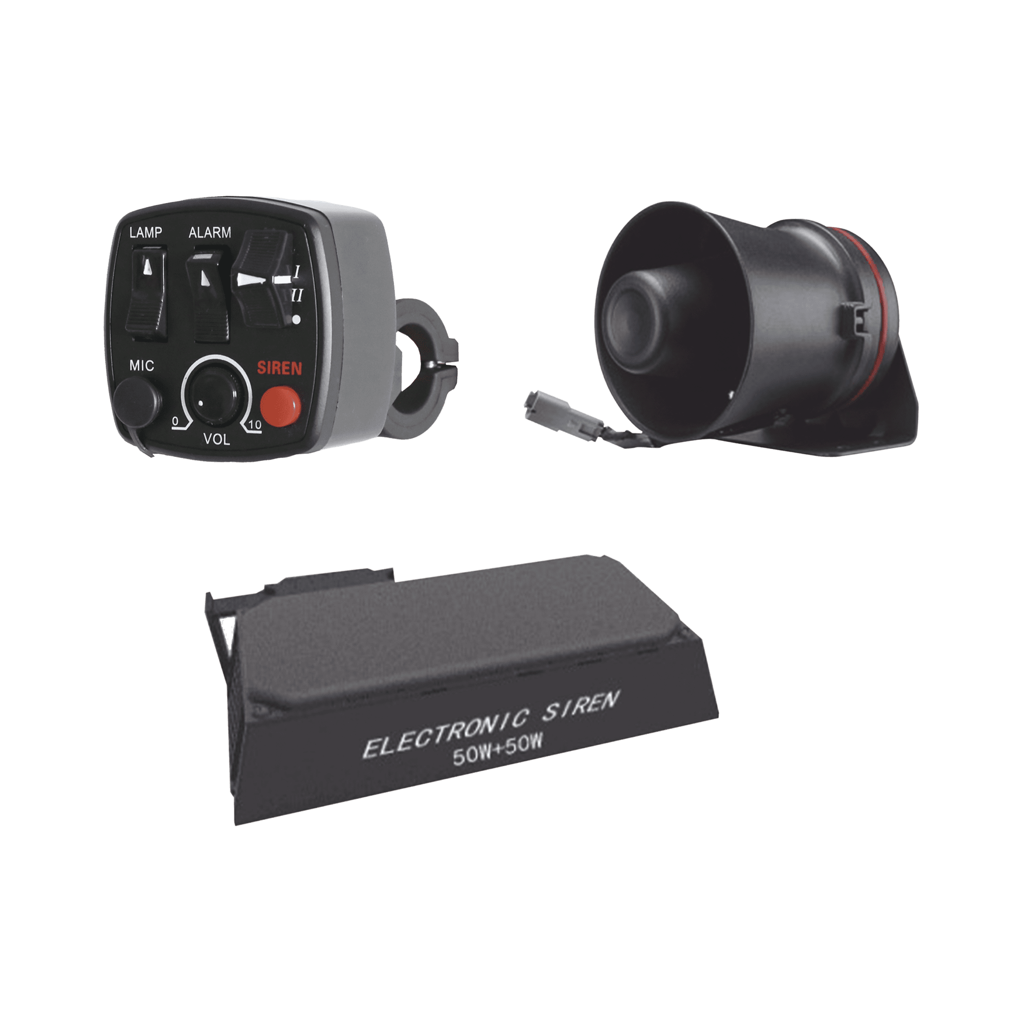 Kit para motocicleta EPCOM INDUSTRIAL, sirena/ bocina 100 Watt y controlador KITMOTOEPCOM