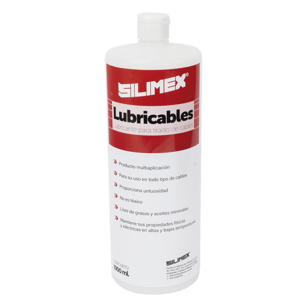 Lubricante Dieléctrico de Alta Eficiencia para Jalado de Cables Sin Daños /  No es Tóxico  y Compatible con Todo Tipo de Cable /  Deslizamiento de Cables Seguro, Sin Fricción y Sin Riesgos / Presentación de 1 Litro LUBRICABLES-1LT