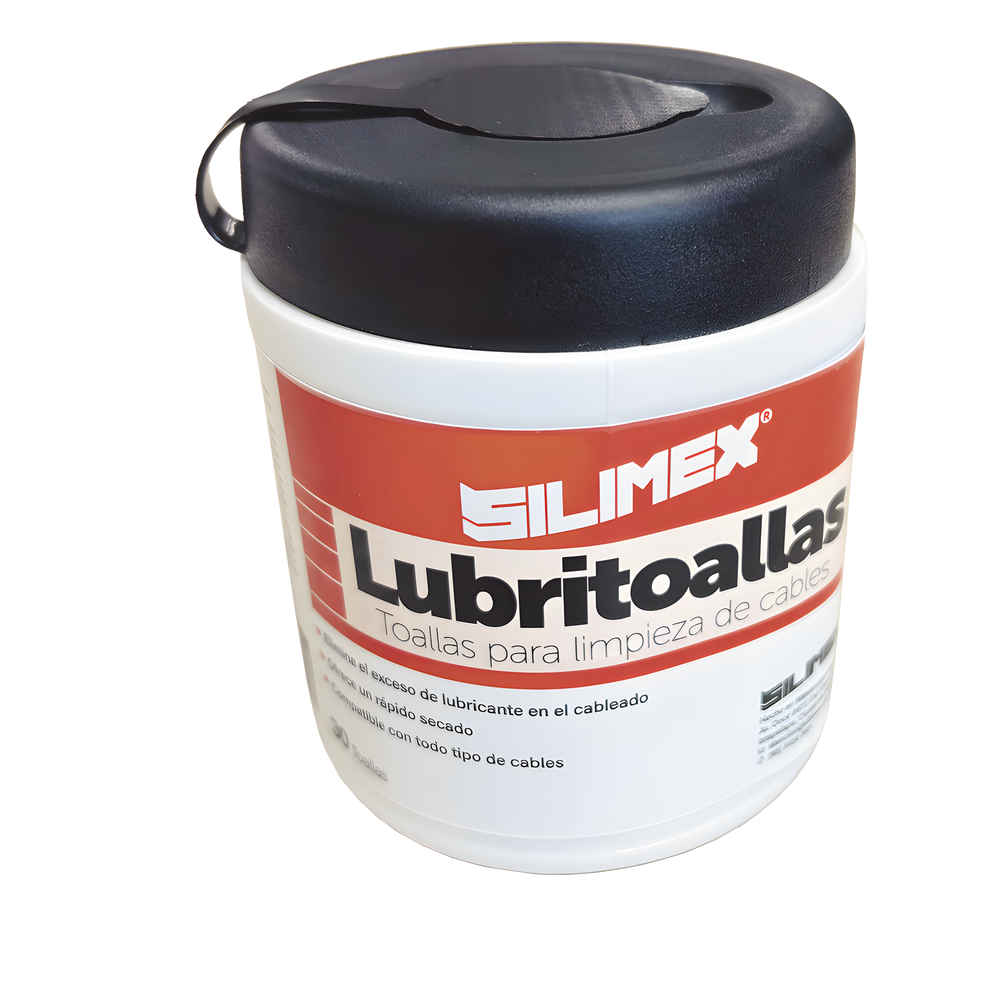 Lubritoallas para Cables / Elimina el Exceso de Lubricante en Jalado por Tuberías / Toallitas Húmedas con Doble Textura / Limpieza Rápida y Segura / Compatibles con Todo Tipo de Cableado / Presentación de 30 Piezas LUBRITOALLAS30