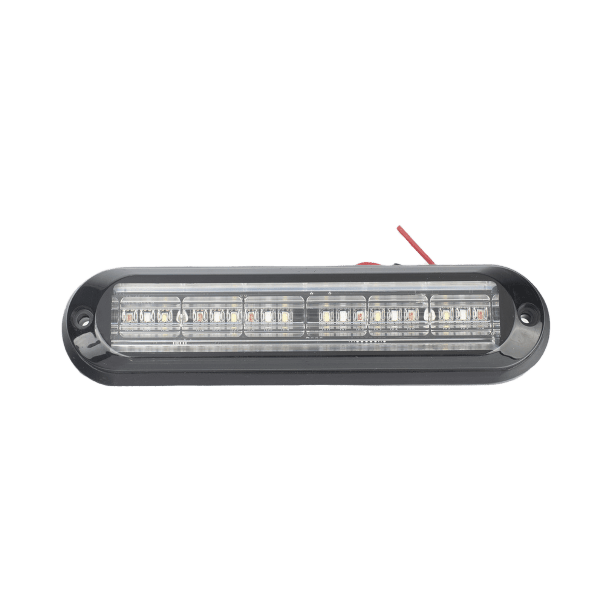 Luz Auxiliar Ultra Brillante  IP67 de 18 LEDs, Color Rojo/Azul/Ambar, con mica transparente y bisel negro XLT1835RBA