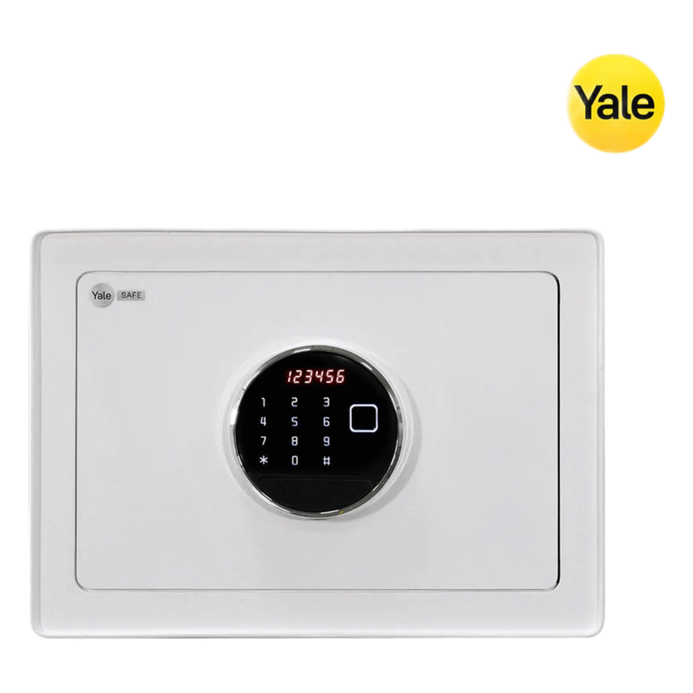 Caja Fuerte Hércules / Apertura Huella Dactilar, Código y Llave de Emergencia / Puerta de Acero 4 mm / 2 Bulones de Acero 20 mm / Pantalla LCD / Alarma de Contraseña Incorrecta / Luz Interna / Estante Desmontable / Incluye Accesorios MX86942