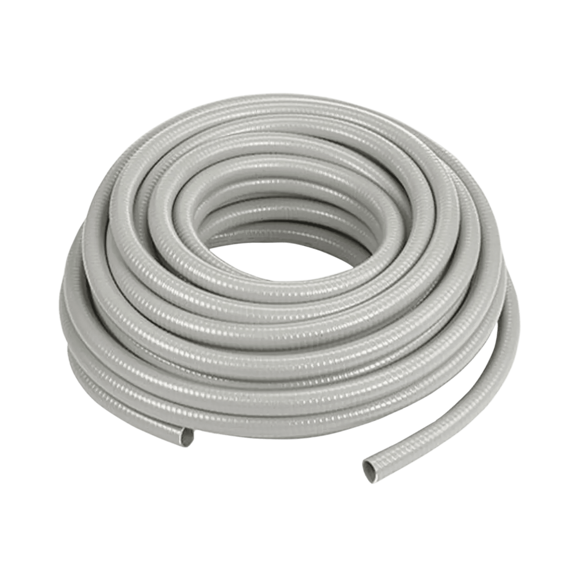 Manguera hermética flexible tipo PolyTuff no metálica, gris de 1/2", 100 pies. Uso comercial/industrial. HUB-G1050
