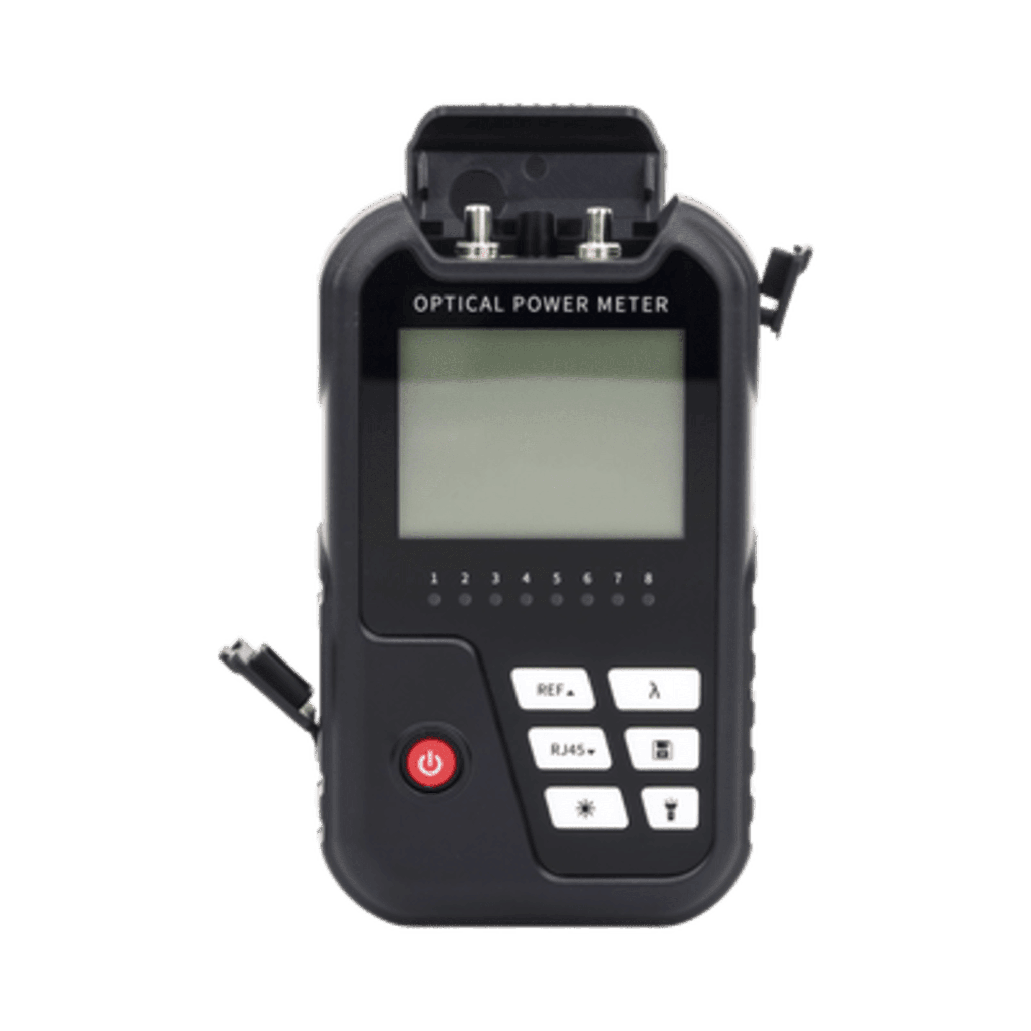 Medidor de Potencia Óptica (MINI OPM) / Rango de Medición -50dBm a 26dBm / Compatible con Fibra Óptica Multimodo y Monomodo / Soporta conectores SC, ST Y FC / Incluye Función de VFL 2 mW / Recargable LP-M-OPM-LR