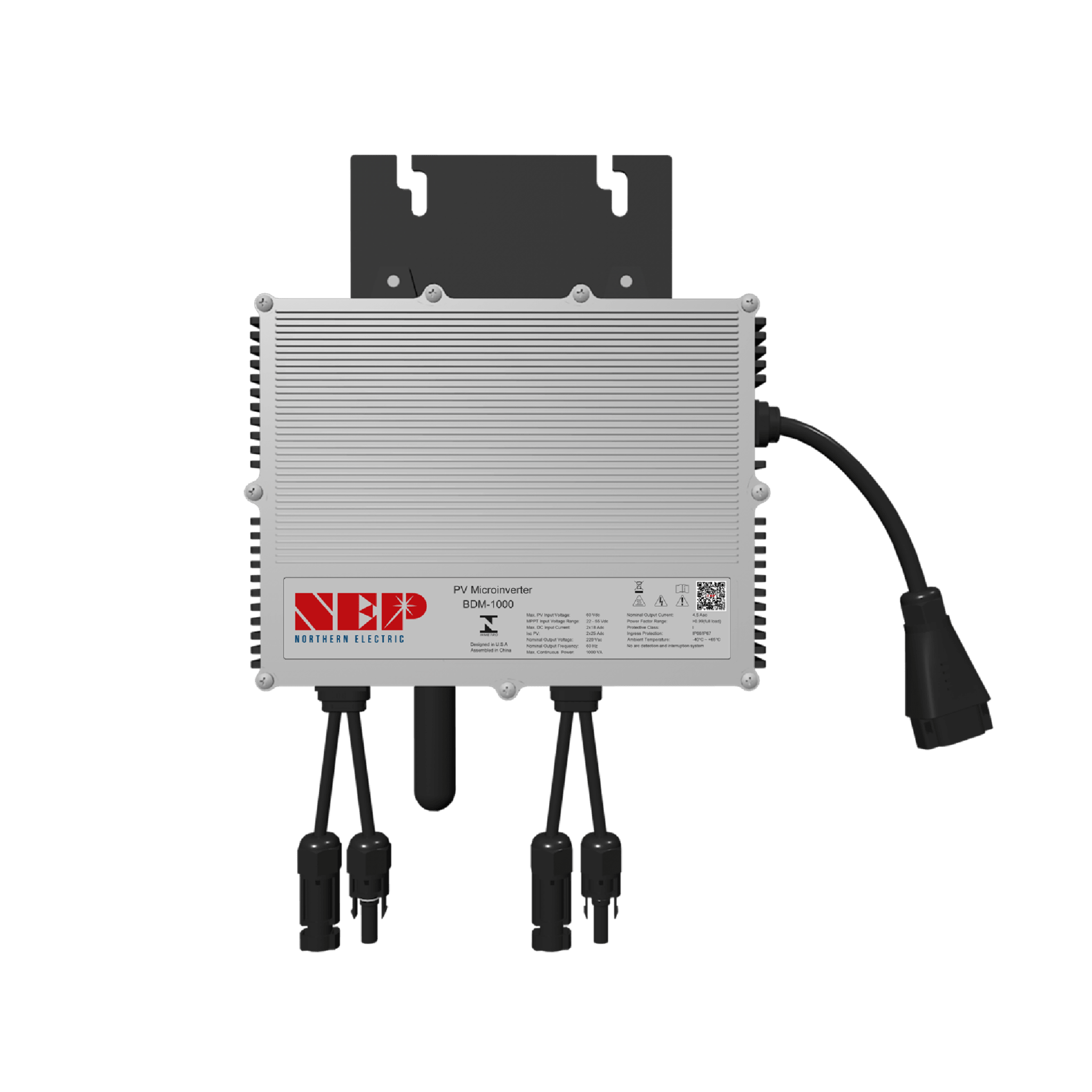 Microinversor 1 Kw, 127 Vca,  WIFI, IP67, Para 2 Módulos de Hasta 750 W, Incluye Conector Troncal BDM1000LV