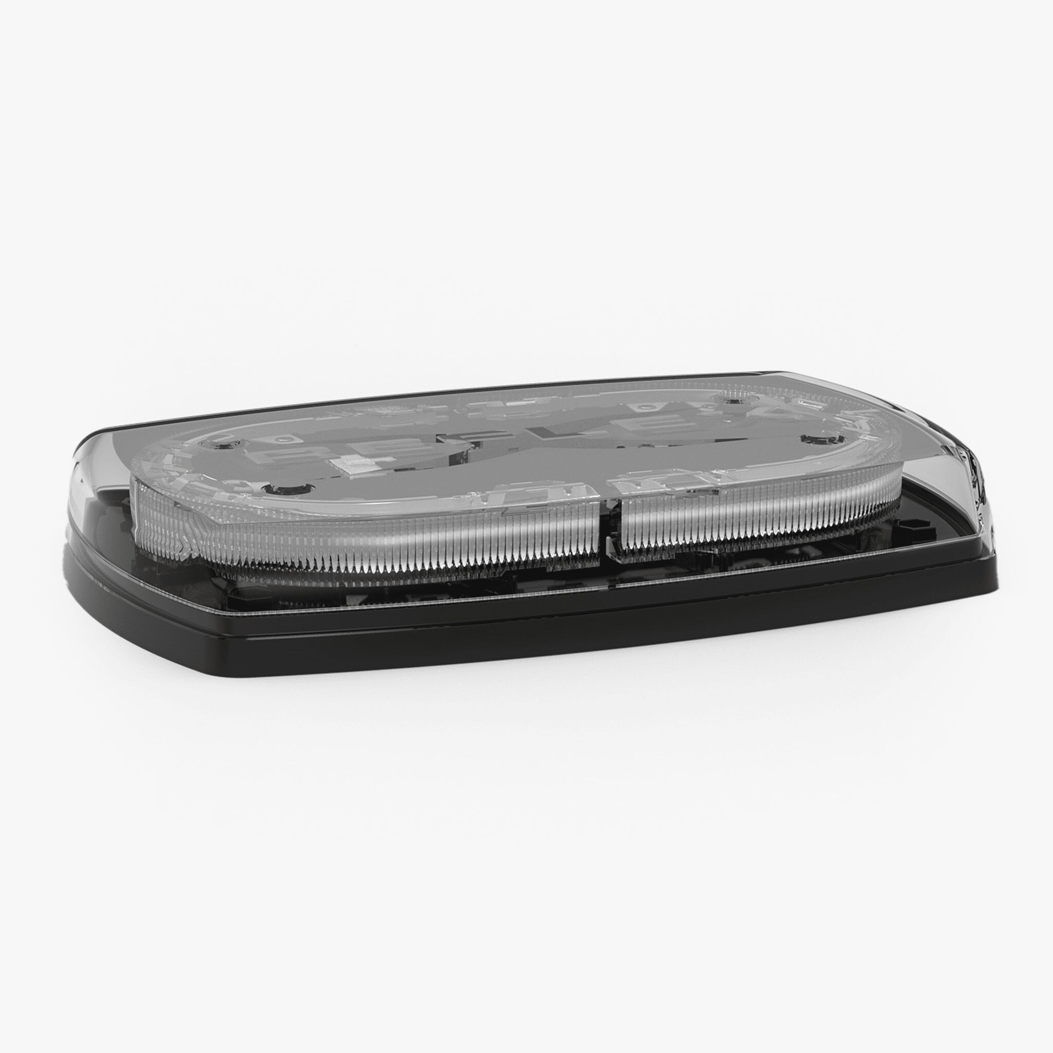 Mini torreta de 48 LED 10" Ámbar/Claro, Lente Transparente, Cableado 5540CAC