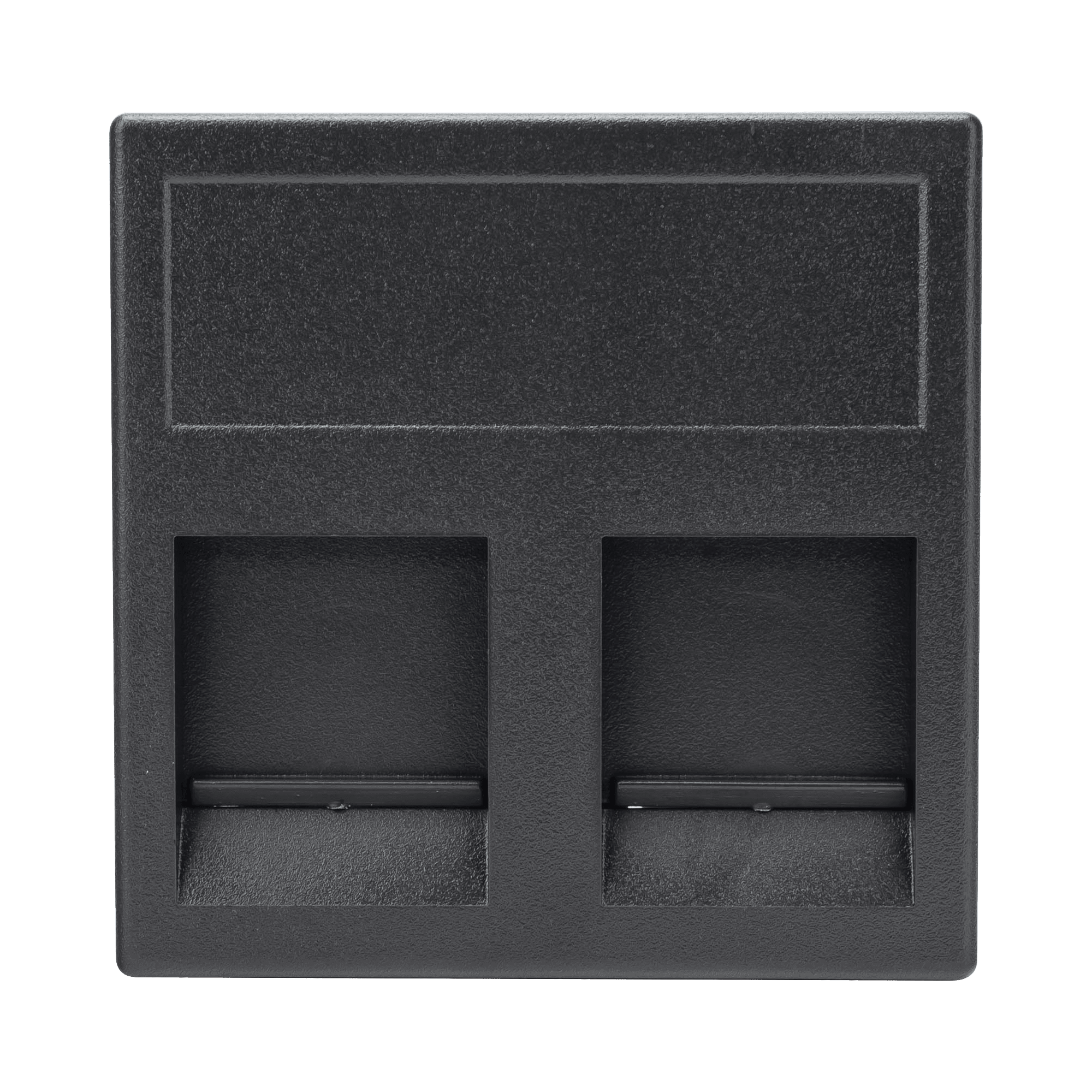 Módulo Color Grafito con 2 Espacios para Jack Keystone con Guardapolvo para las cajas de escritorio Ofiblock y Teleblock / (KB76/14) SM-2-KEY-G