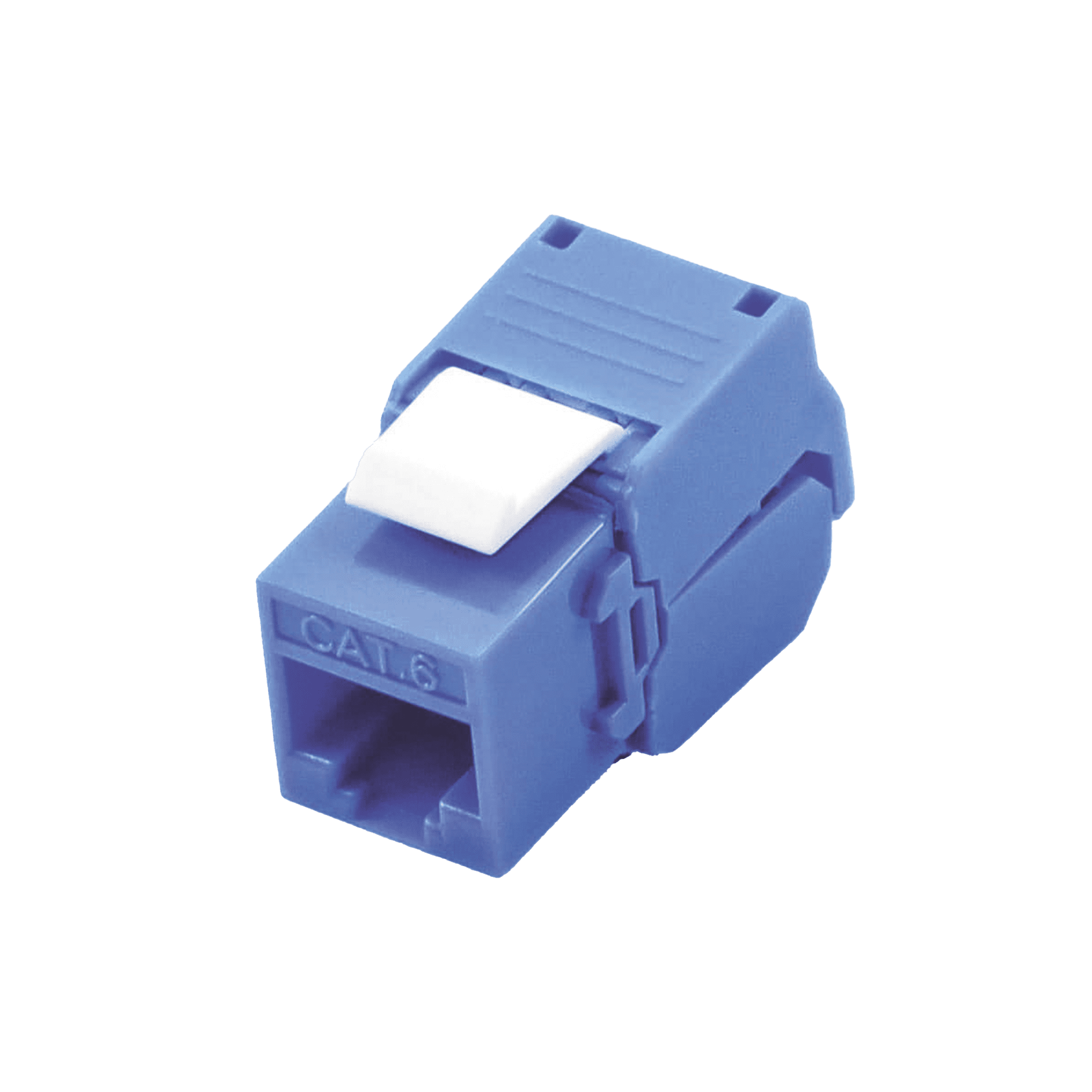 Módulo Jack Keystone Cat6 (toolless), con terminación en ángulo 180 º Color Azul, Compatible con Faceplate y Patchpanel Linkedpro LP-KJ-610-TTBU