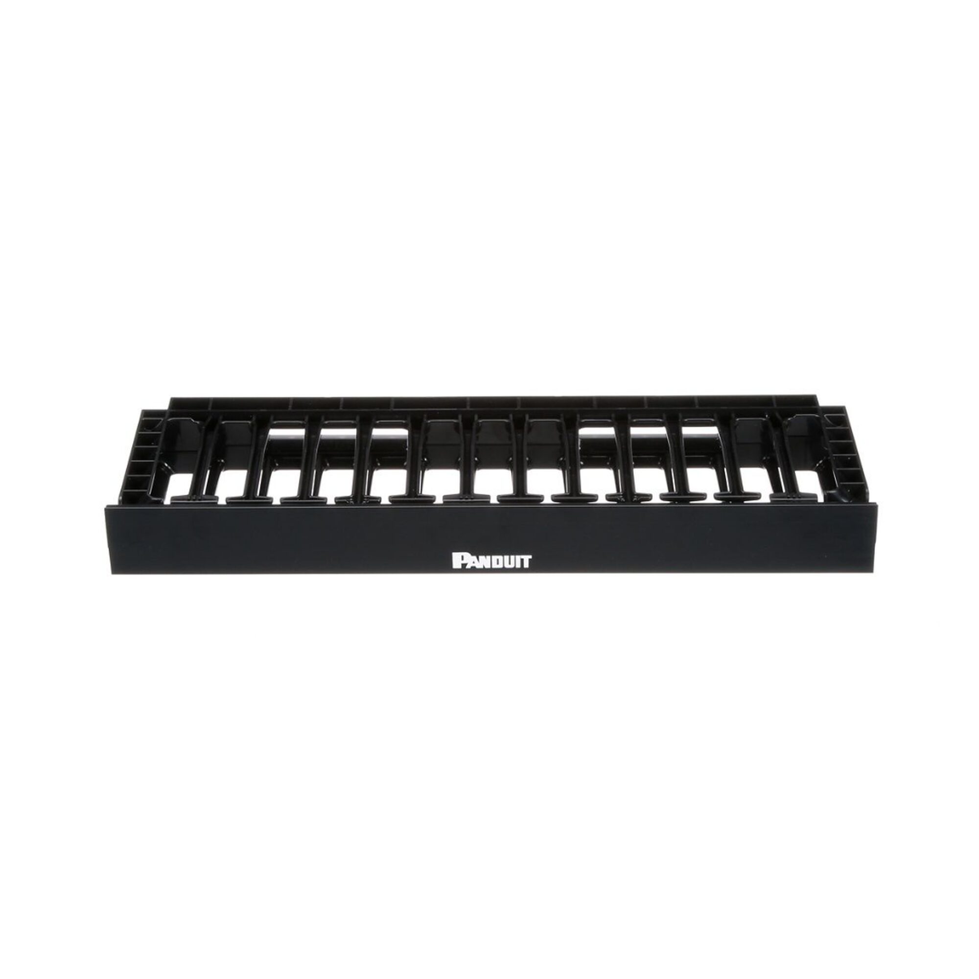 Organizador de Cables Horizontal NetManager de Alta Densidad, Sencillo (Solo Frontal), Para Rack de 19in, 1UR NMF1