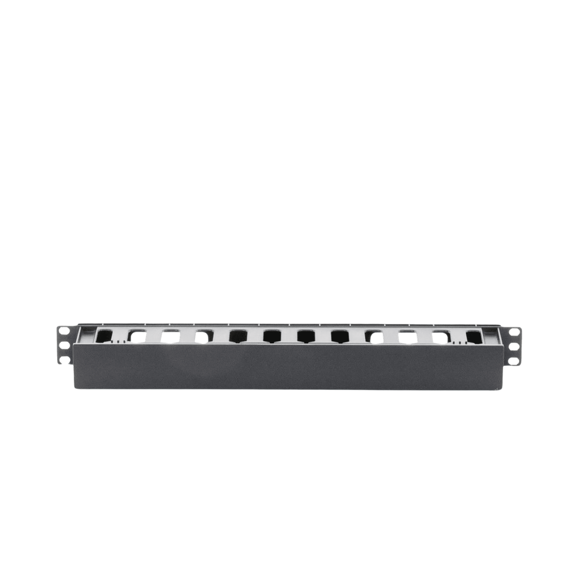 Organizador de Cables Horizontal de 1U para Rack de 19", Fabricado en Polímero Resistente a Deformaciones y Rayones LP-ORG-01