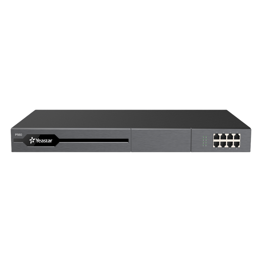 Conmutador Enterprise modular yeastar 100 extensiones,30 llamadas simultaneas, Hasta 8 puertos fxo/fxs con modulo de expansion, hasta 200 extensiones y 60 llamadas simultaneas con modulo de expansion D30, soporte E1 con modulo de expansion EX30 P560