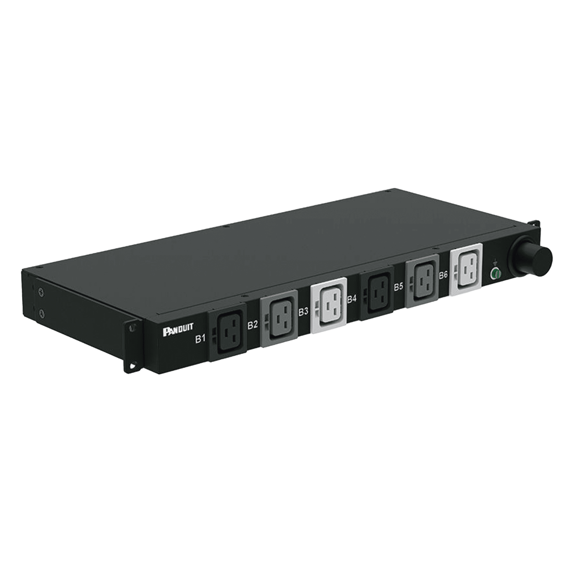 PDU Básico para Distribución de Energía, Plug de Entrada Trifásico CS8365C, Con 6 Contactos C19, Instalación Horizontal de 19in, 1UR, 50 Amp, 208 Vca P06B02M