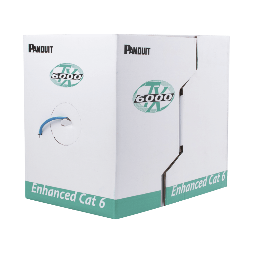 Bobina de Cable UTP 305 m. de Cobre, TX6000™ PanNet, Reelex, Verde, Categoría 6 Mejorado (23 AWG), PVC (CM), de 4 pares PUC6004GR-ME