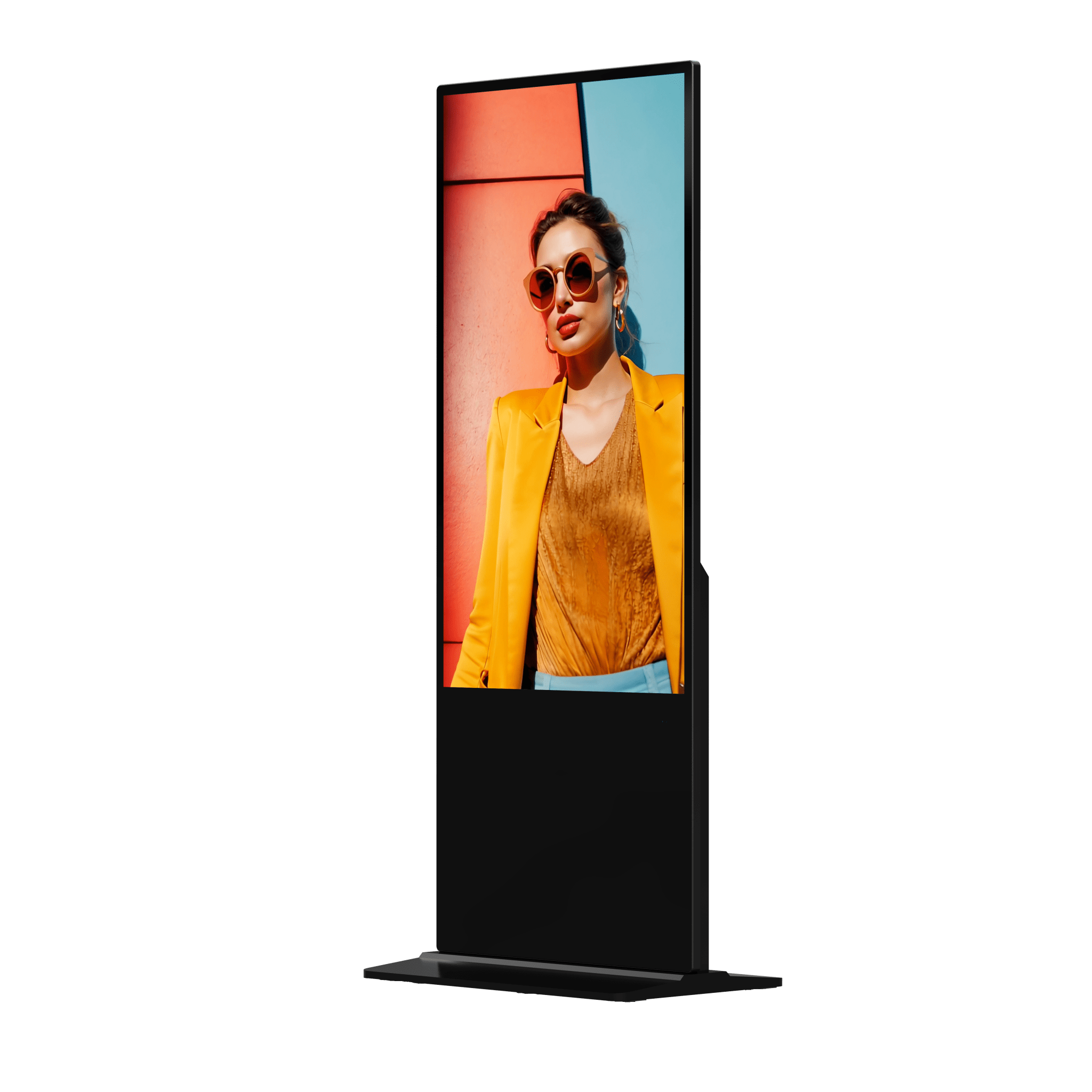 Pantalla de 55" 4K para Publicidad Digital / Base para Piso (Totem) / Gestión de Contenido y Control Centralizado DS-D6055UN-D/S