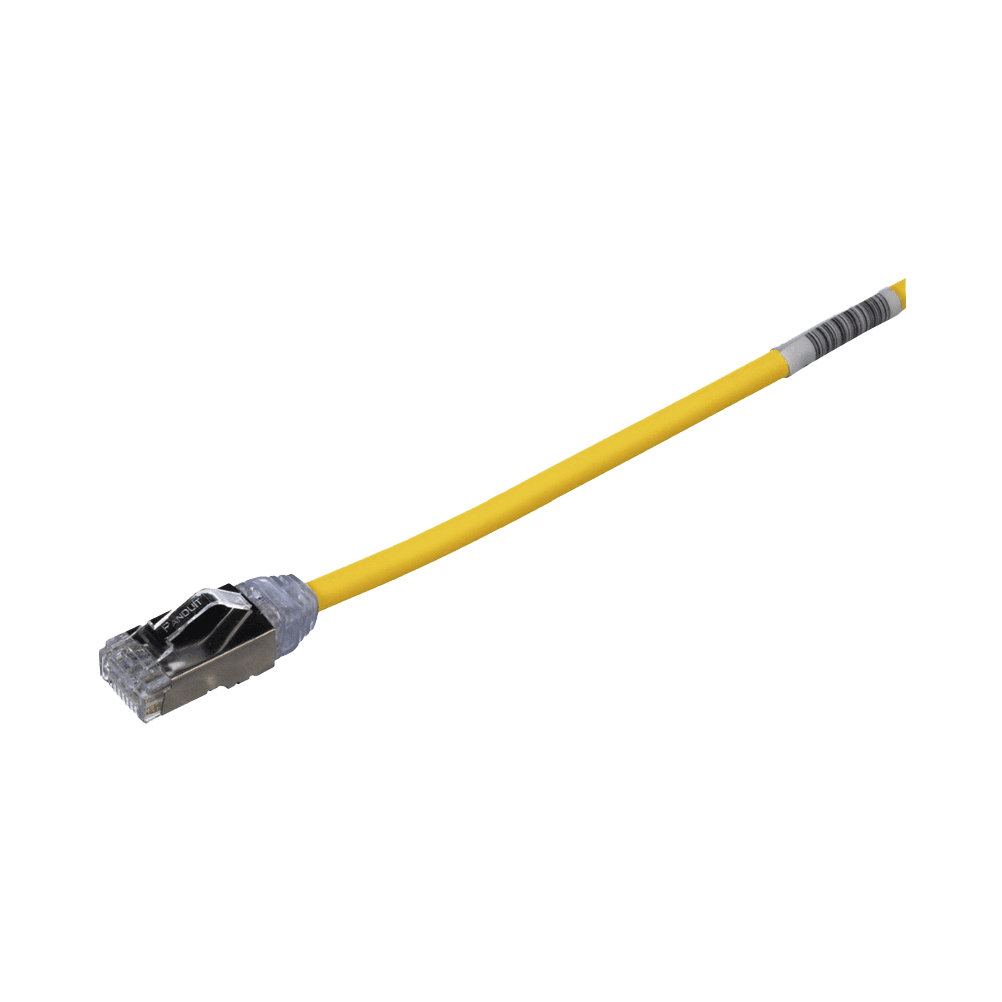 Patch Cord Cat6A, Diametro Reducido 28 AWG, Blindado S/FTP, CM/LS0H, 20 cm, Color Amarillo STP28X0.2MYL