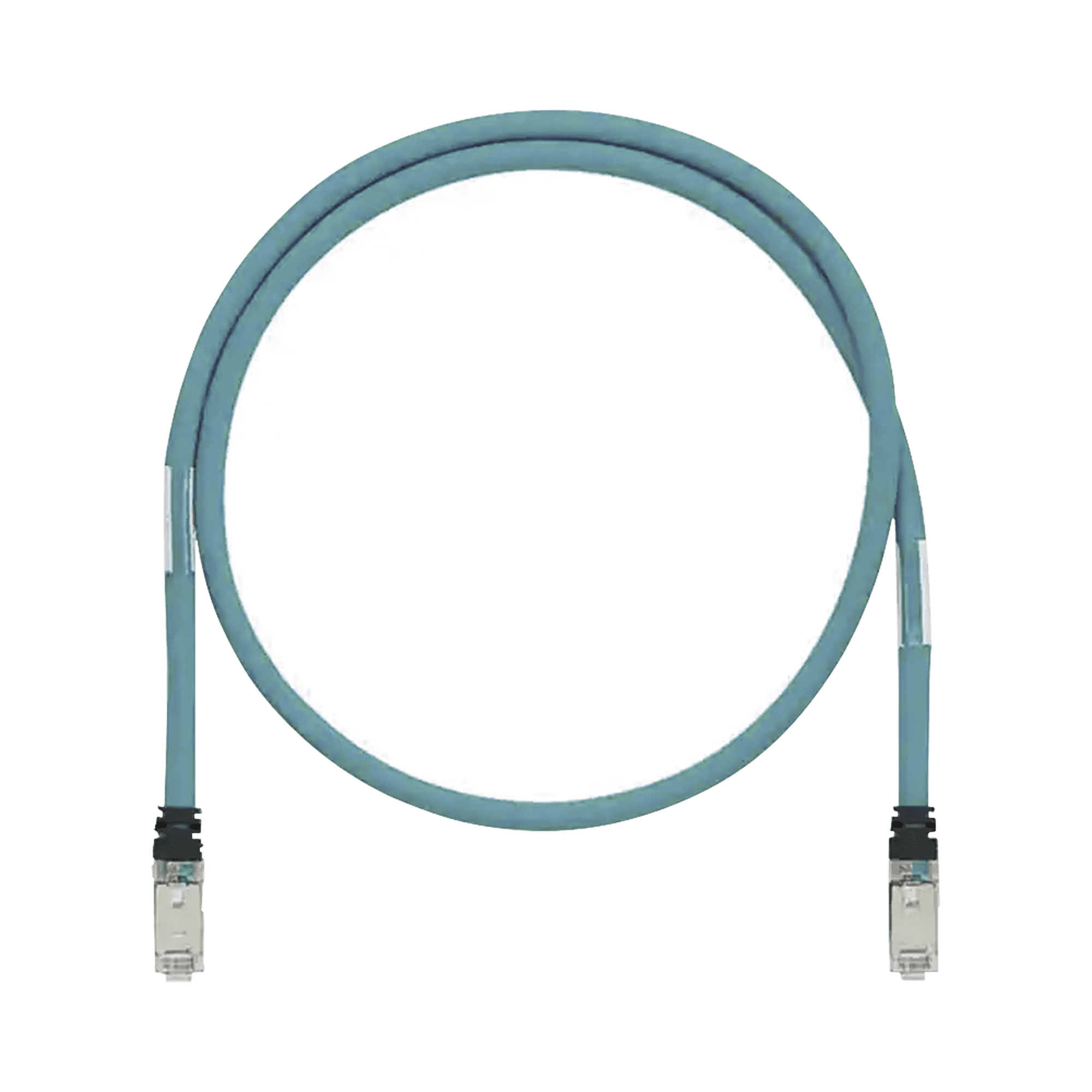 Patch Cord Cat6A de Grado Industrial 600V, Blindado SF/UTP, Calibre 26 AWG, Color Aqua, 2 m ISTPH6X2MTL