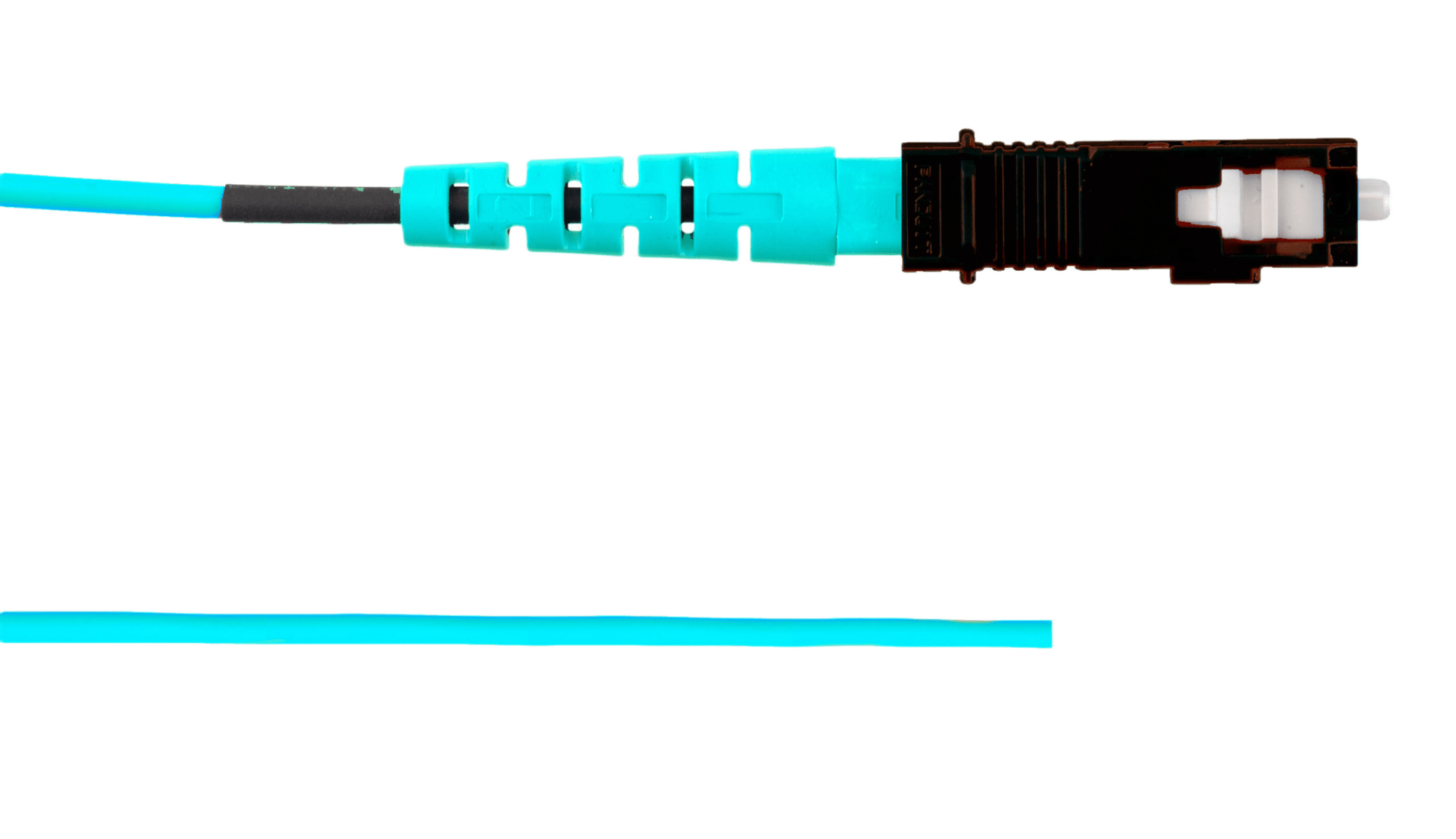 Pigtail de Fibra Óptica SC Simplex, Multimodo OM3 50/125, 900um, Color Aqua, 2 Metros FX1BN3NNNSNM002