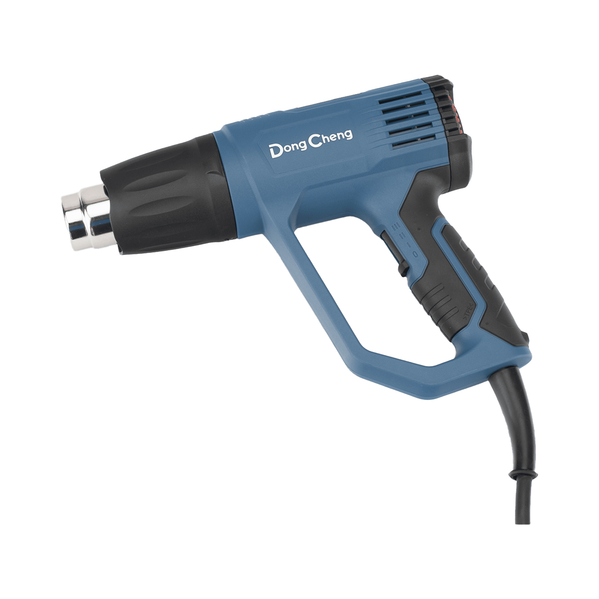 Pistola de Calor de 1600W, con 3 niveles de Temperatura variable, Incluye 2 Boquillas DQB-03-1600