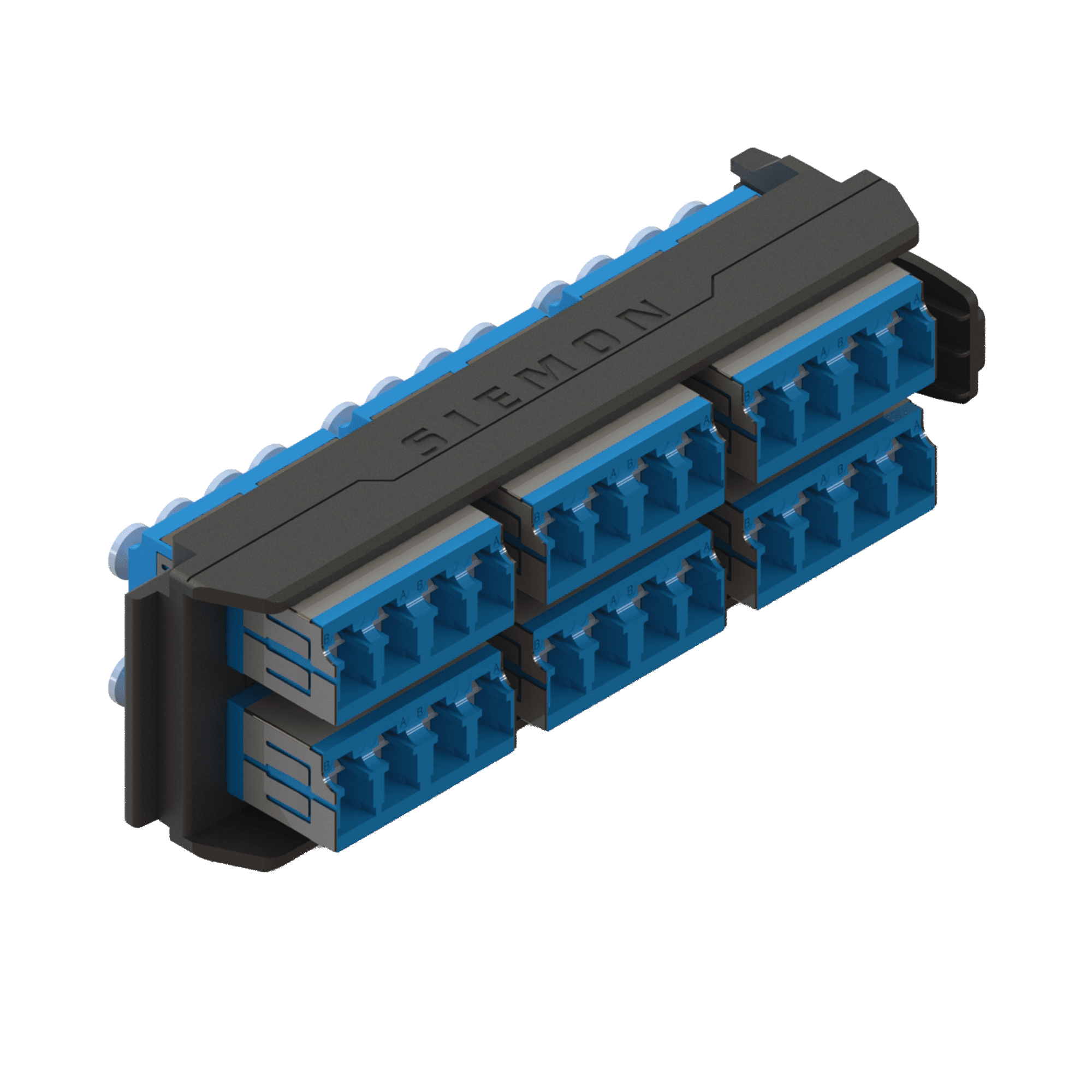 Placa Acopladora LightVerse, 12 Conectores Dúplex LC/UPC, Acepta hasta 24 fibras Monomodo (No Shuttered) LVA24-LCU-BC-A