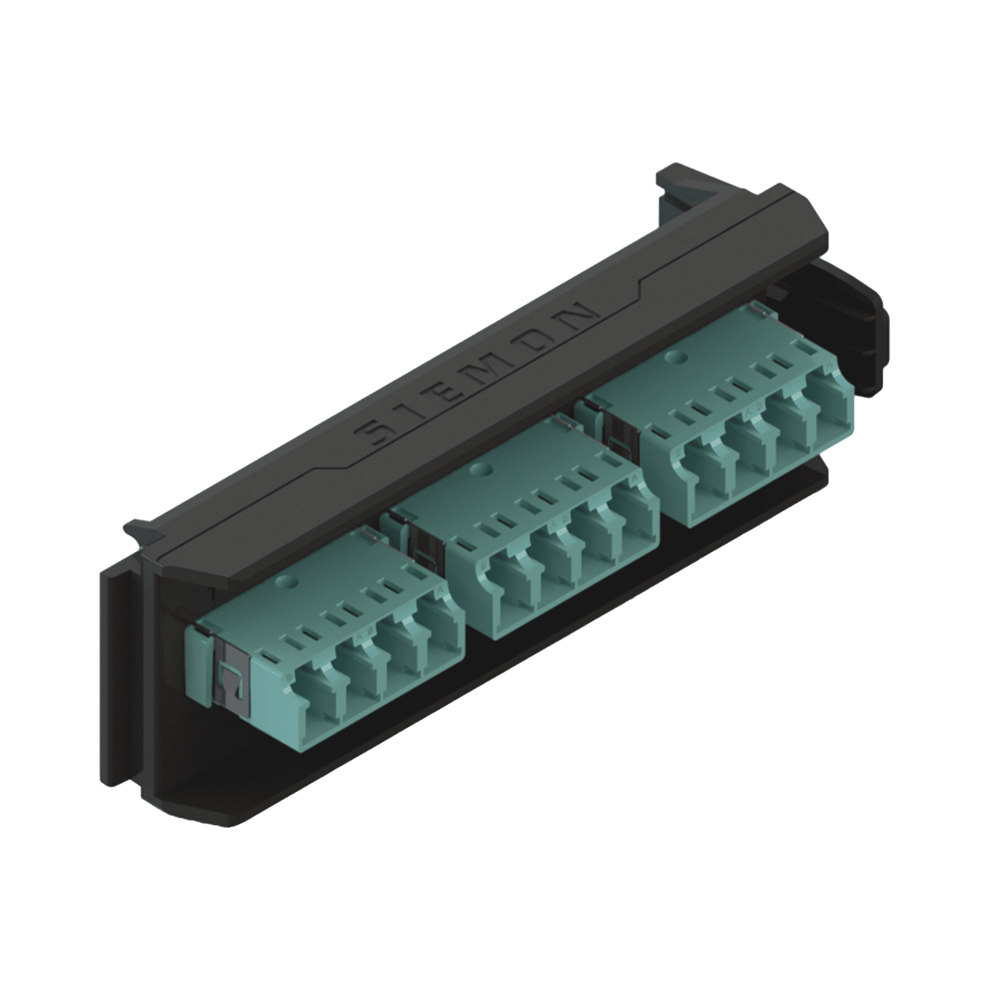 Placa Acopladora LightVerse, 6 Conectores Dúplex LC/UPC, Acepta hasta 12 fibras Multimodo OM3 y OM4  (No Shuttered) LVA12-LCQ-BC-A