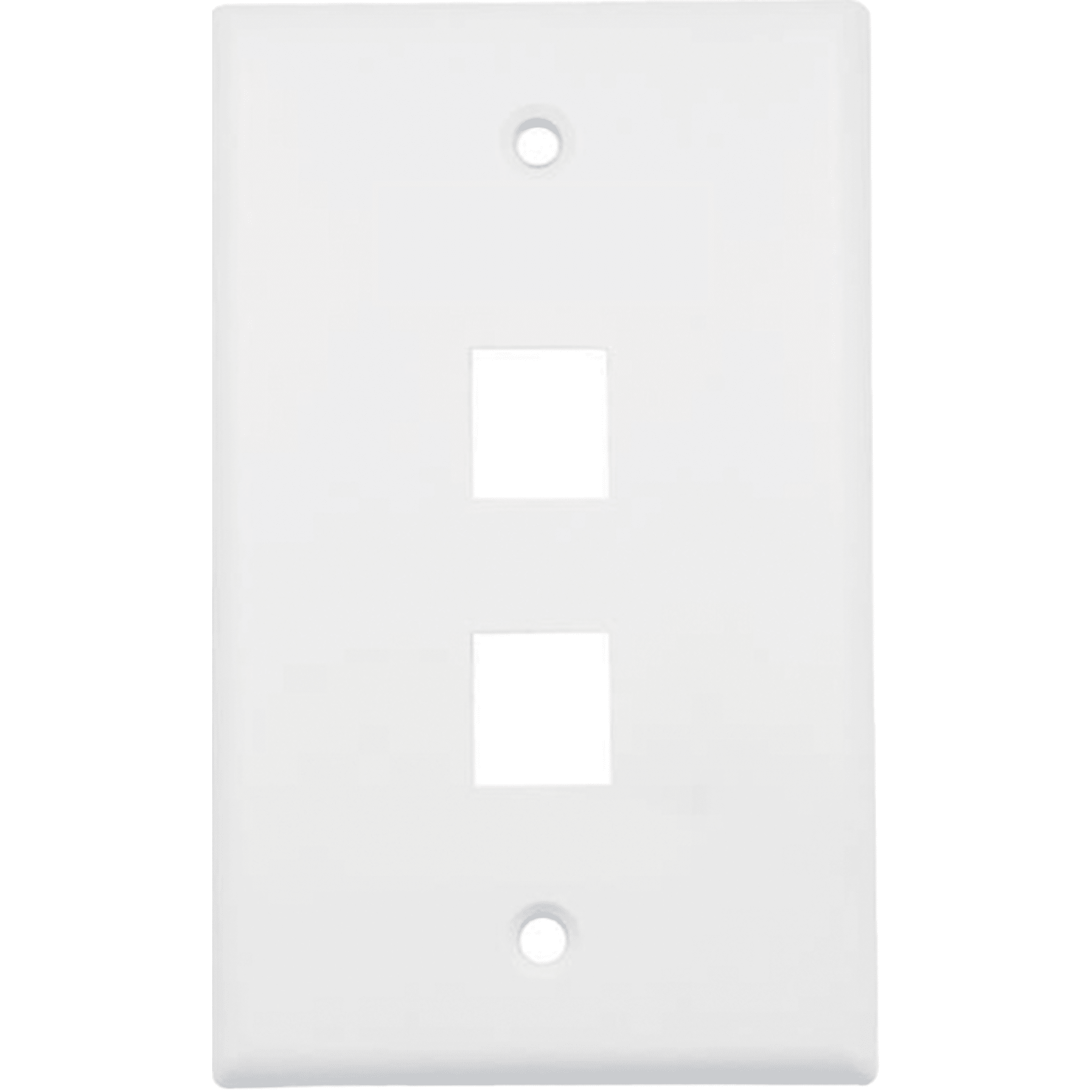 Placa de Pared (Face Plate) / 2 Puertos / Color Blanco / Caja con 20 Piezas / ABS DS-1FPA2-A