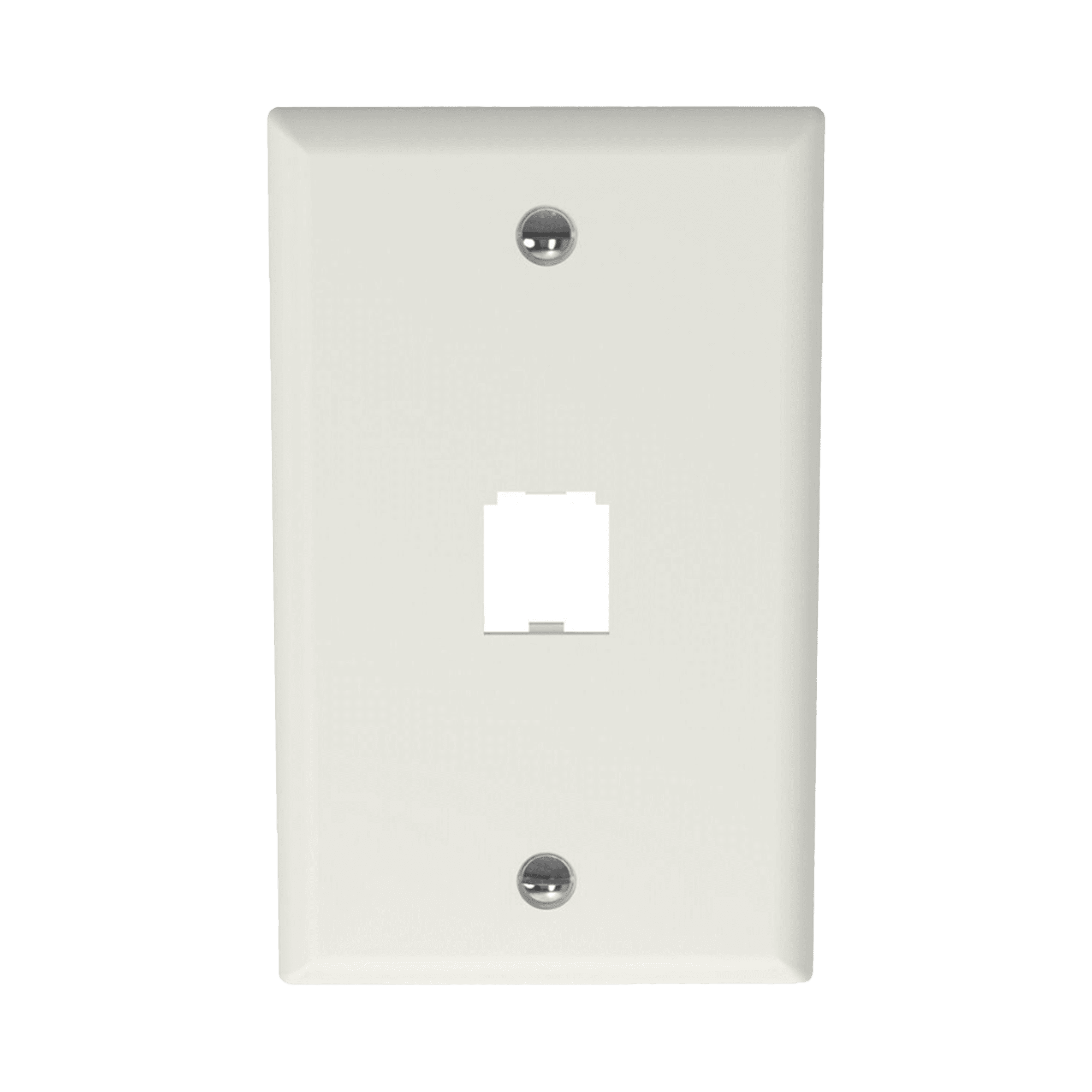 Placa de Pared Vertical Clásica, Salida Para 1 Puerto Mini-Com, Color Blanco Mate CFP1IW