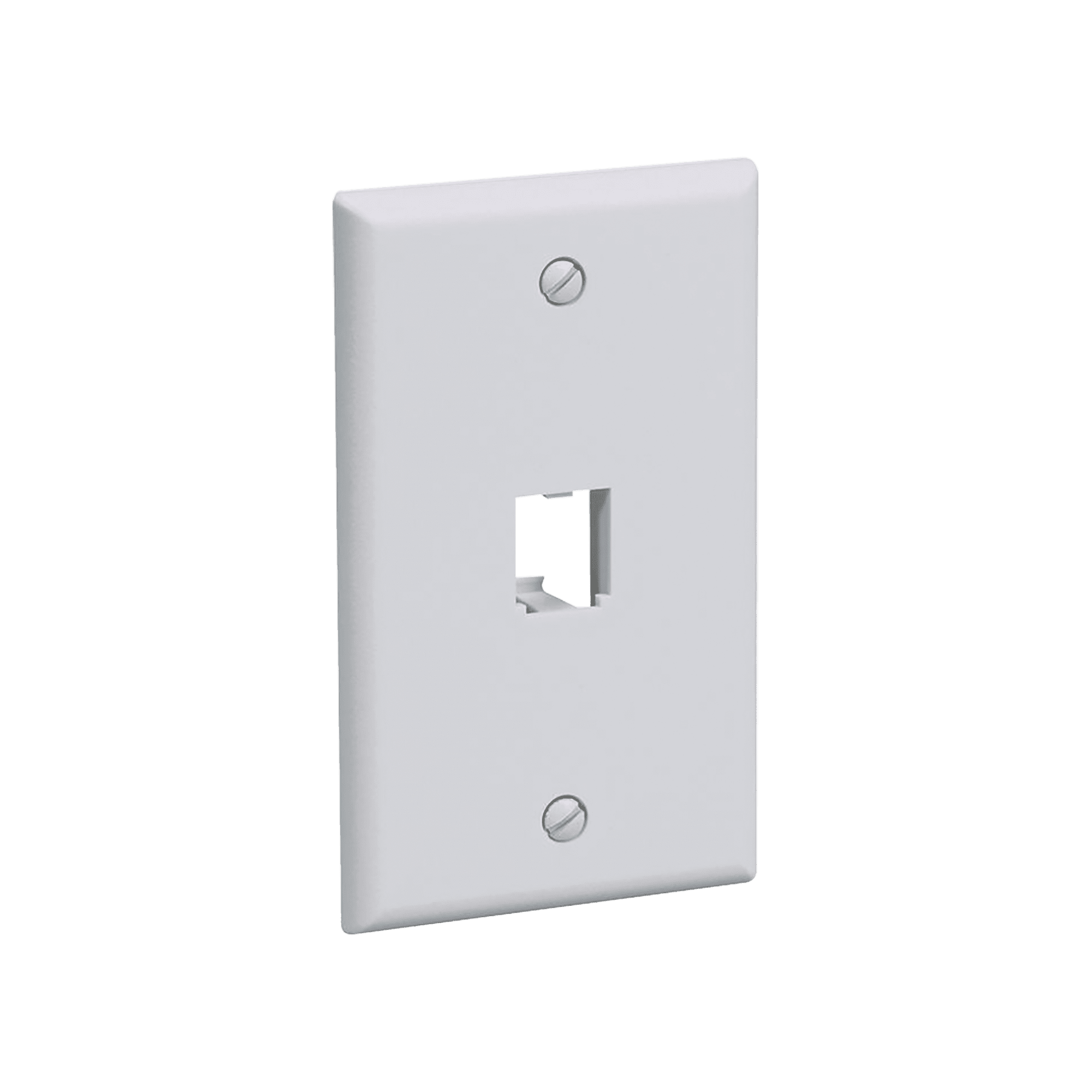 Placa de Pared Vertical Clásica, Salida Para 1 Puerto Mini-Com, Color Blanco CFP1WH