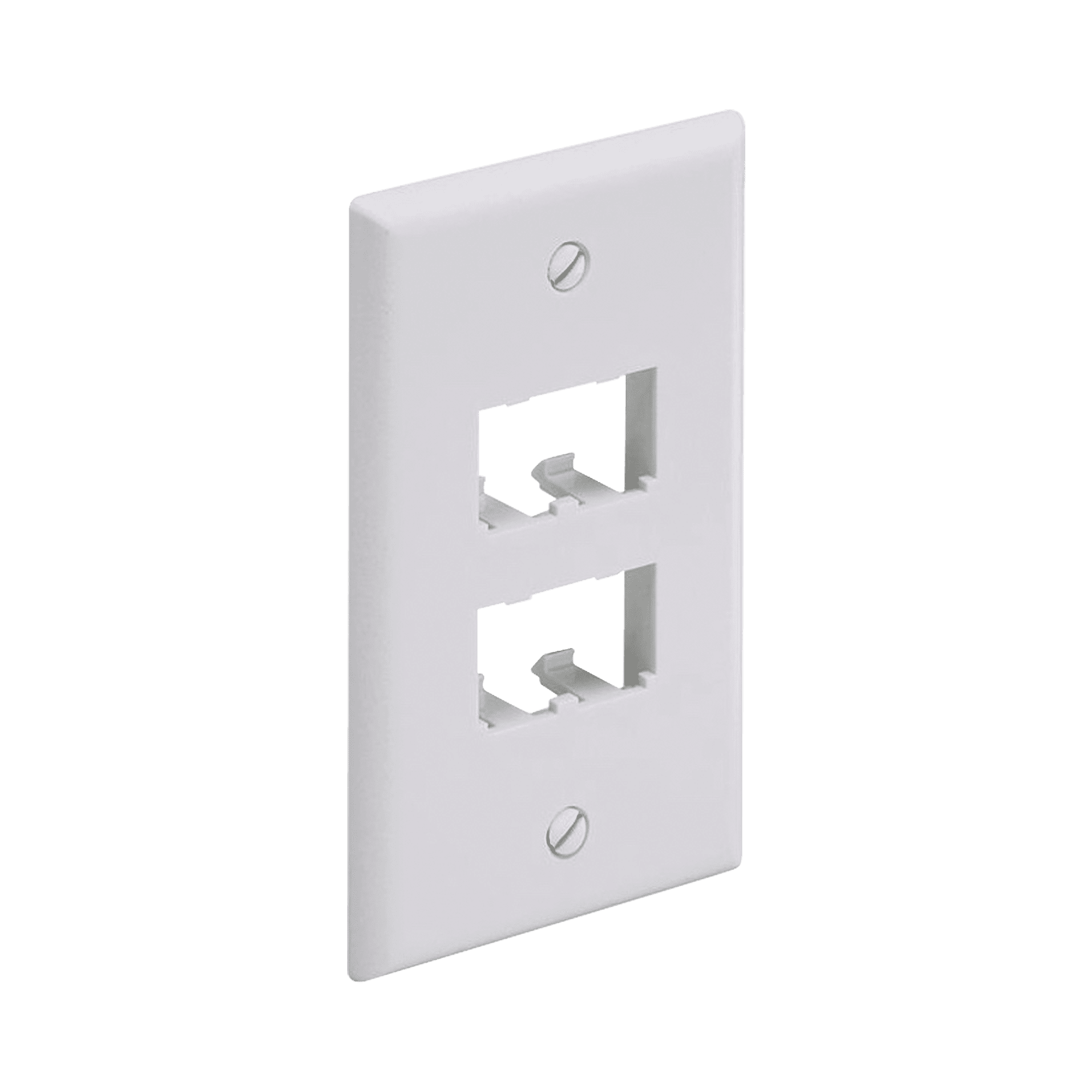 Placa de Pared Vertical Clásica, Salida Para 4 Puertos Mini-Com, Color Blanco CFP4WH