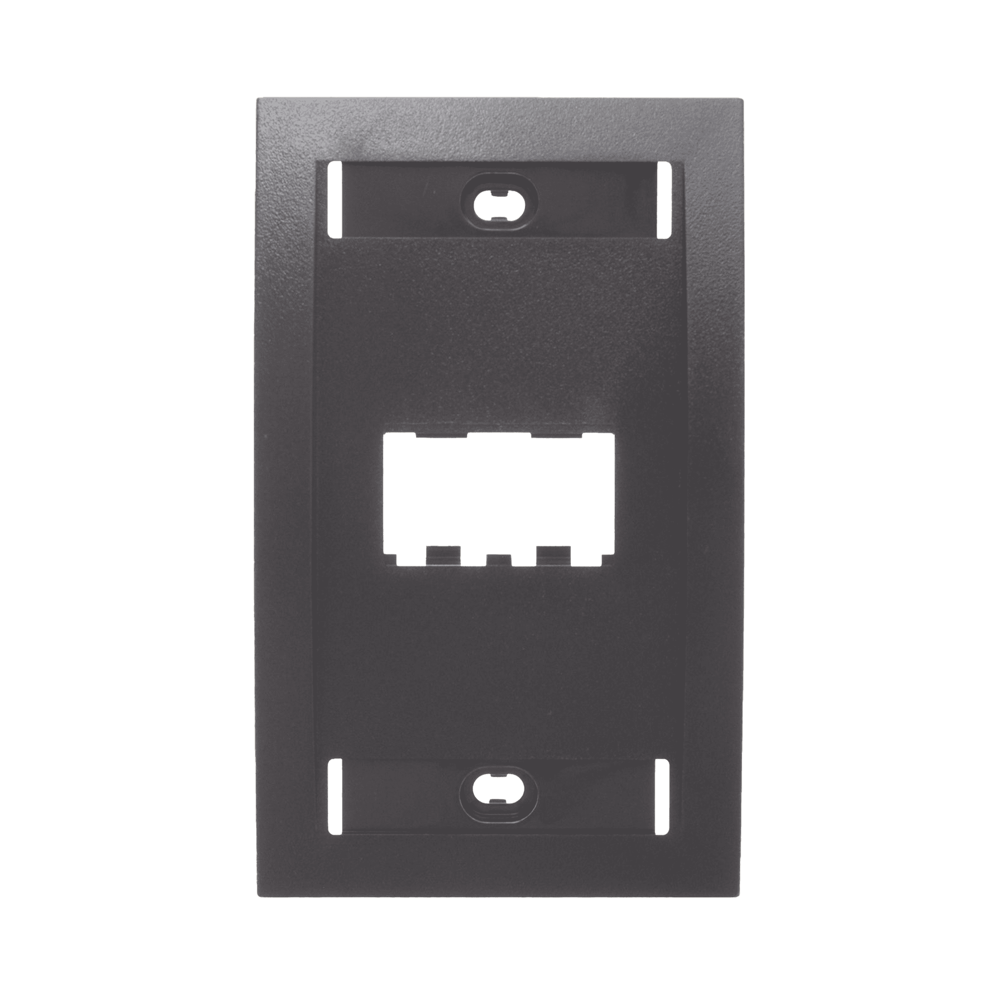 Placa de Pared Vertical Ejecutiva, Salida de 2 Puertos Mini-Com, Con Espacios Para Etiquetas, Color Negro CFPE2BLY