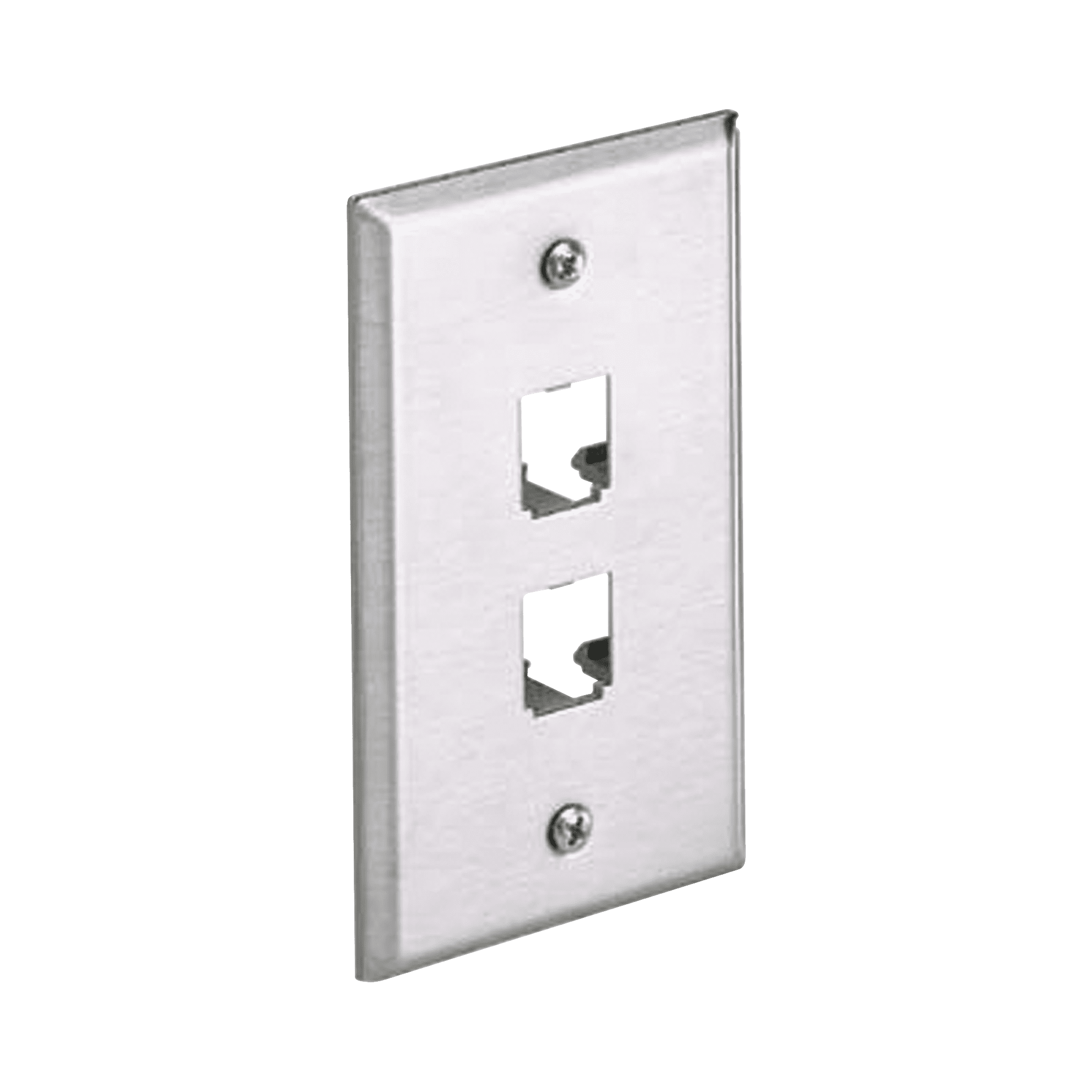 Placa de Pared Vertical, de Acero Inoxidable, Salida Para 2 Puertos Mini-Com CFP2SY
