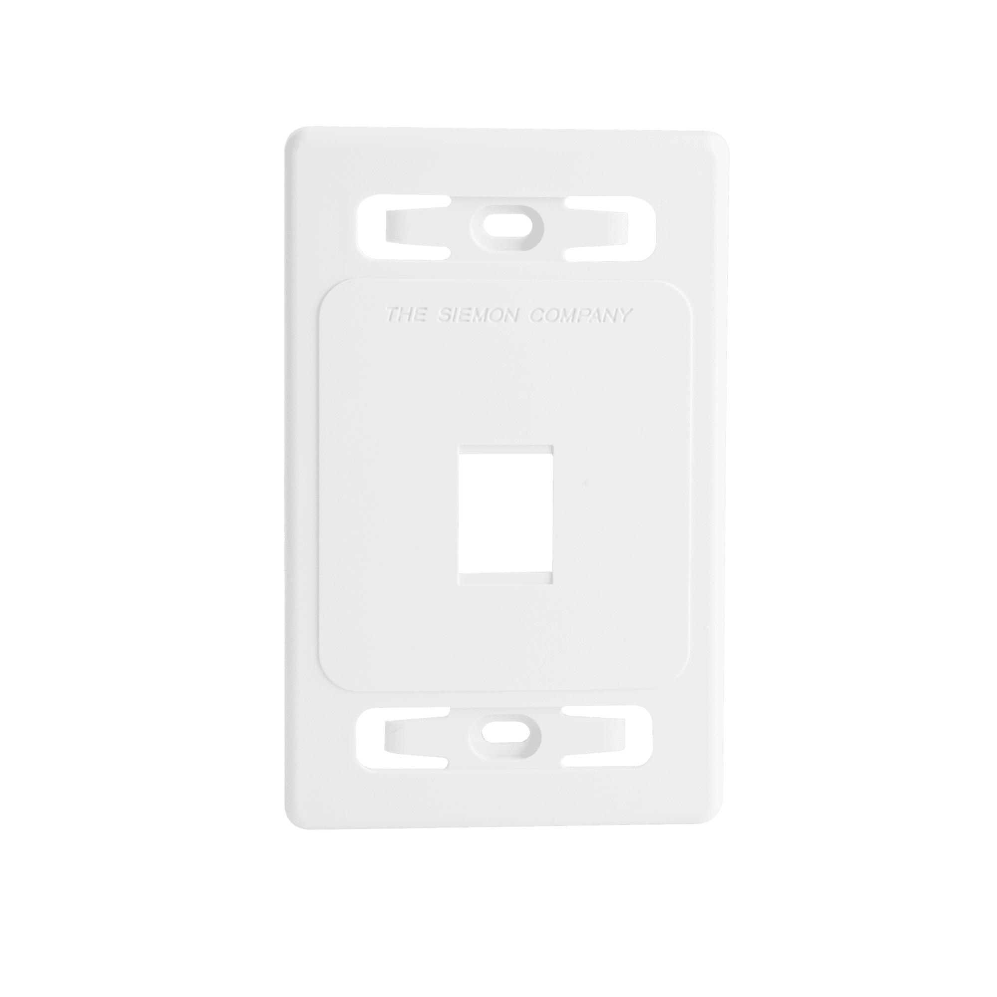 Placa de pared modular MAX, de 1 salida, color blanco, version bulk (Sin Empaque Individual) MX-FP-S-01-02B