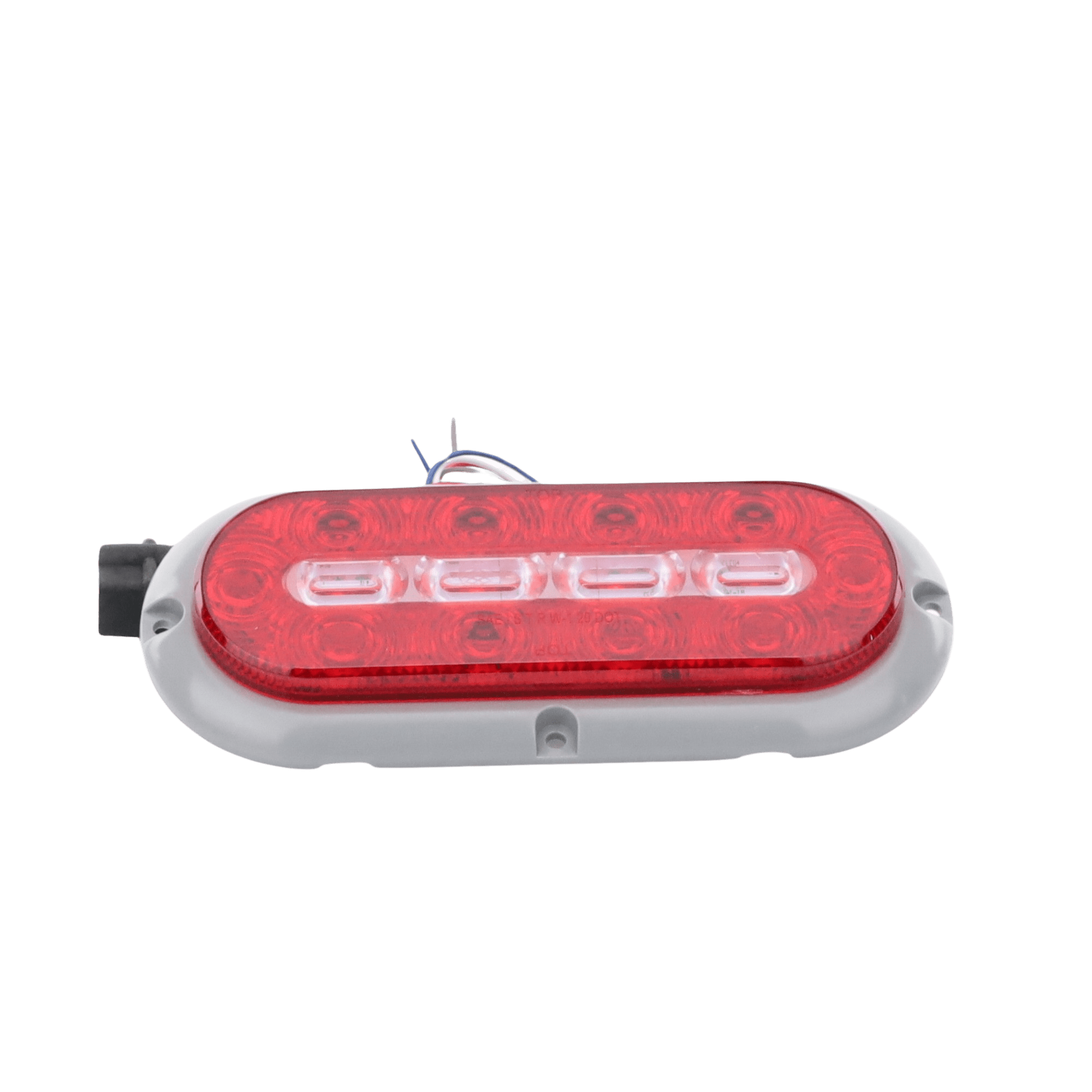 Plafón Ovalado de 7.5" Para Camiones de Transporte, 18 LED Ultra Brillantes, Color Rojo/Claro/Ambar ED3080AW