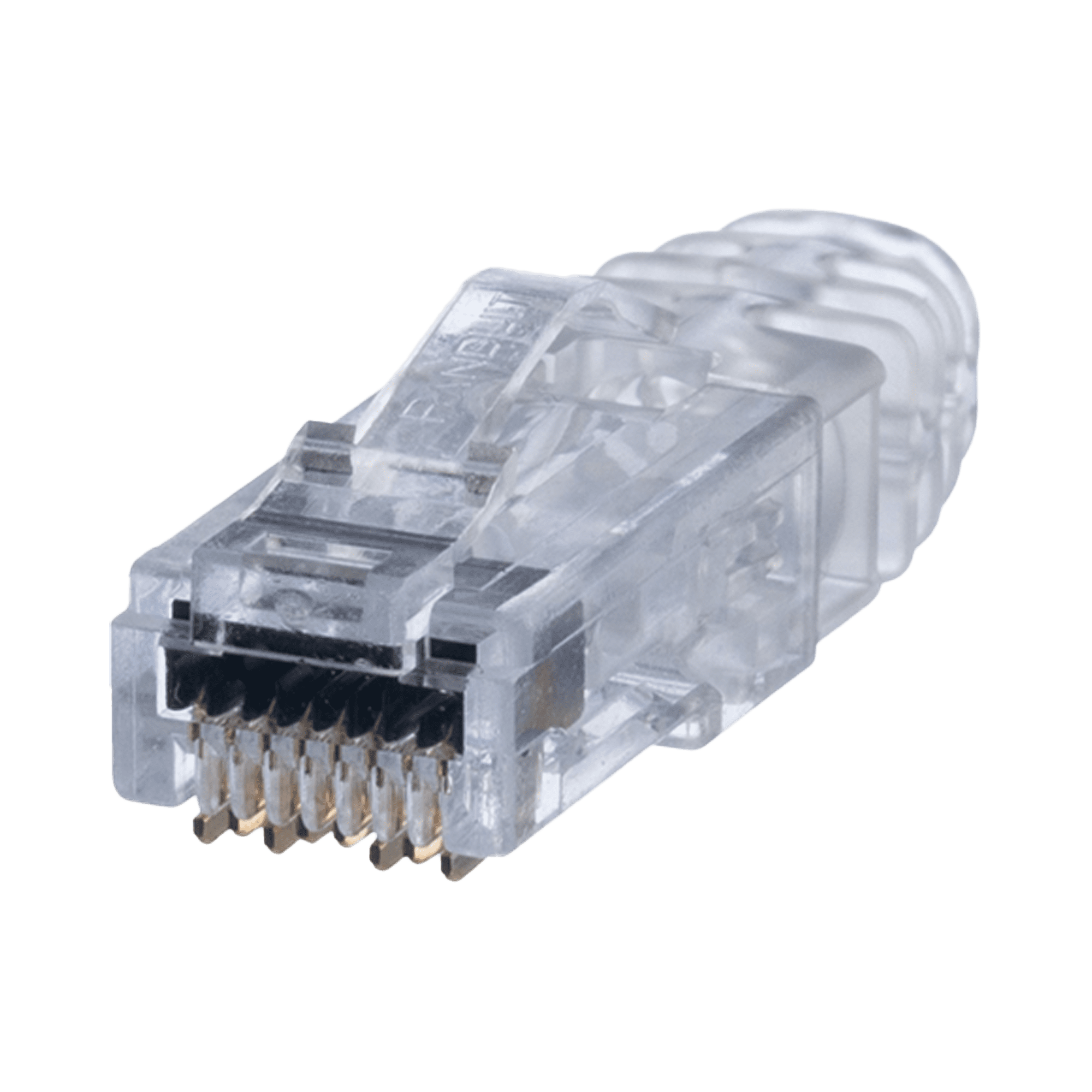 Plug RJ45 Cat6 de 3 Piezas, Para Cable UTP de Calibre 23-24 AWG, Chapado en Oro de 50 micras, Paquete de 100 piezas SP688E-C