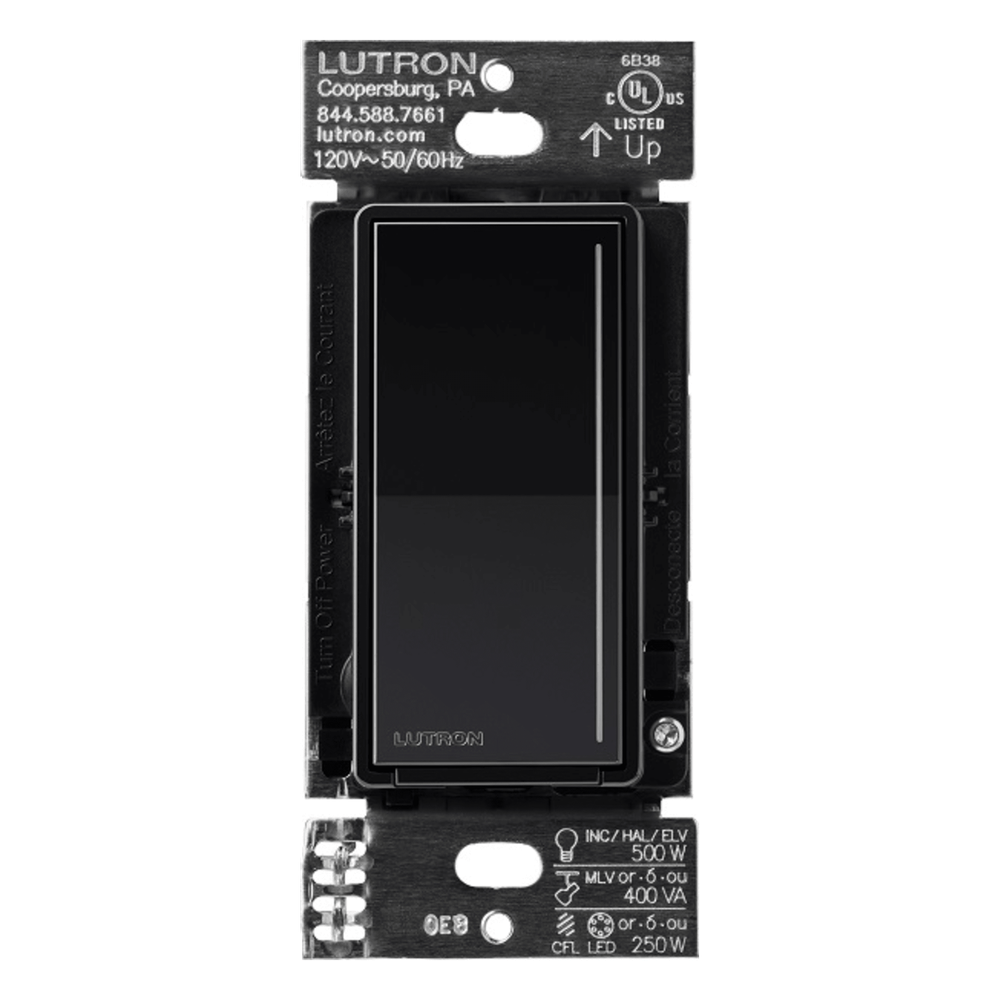(RadioRa3) Atenuador táctil SUNNATA Dimmer PRO color negro para linea Radio Ra3, Requiere cable neutro 250W LED / CFL RRSTPRONBL