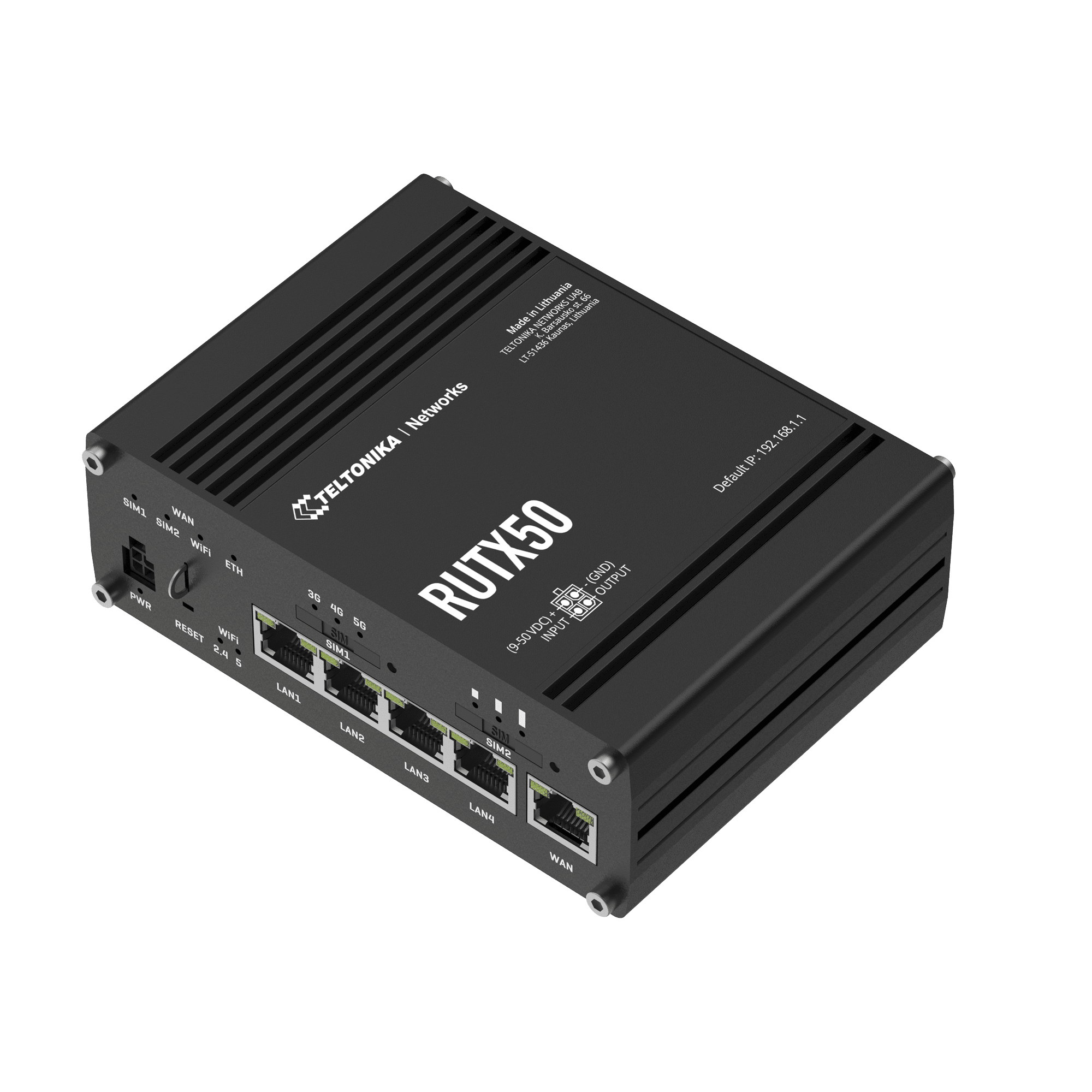 Router Industrial 5G 3.3Gbps, Doble SIM , Doble banda 802.3ac Wave2 RUTX50