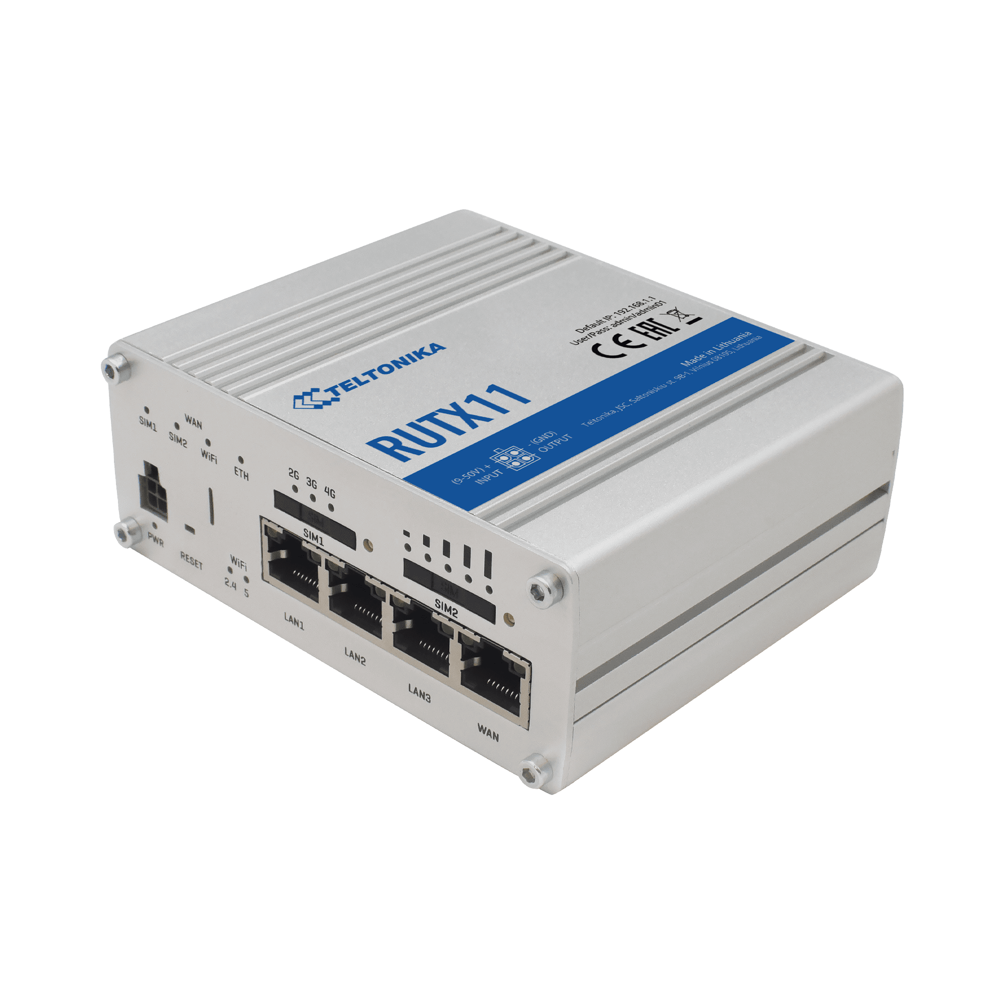 Router LTE (4.5G) Cat6 Profesional, 4 Puertos Gigabit, Doble SIM, USB, WiFi 802.11ac, GNSS RUTX11
