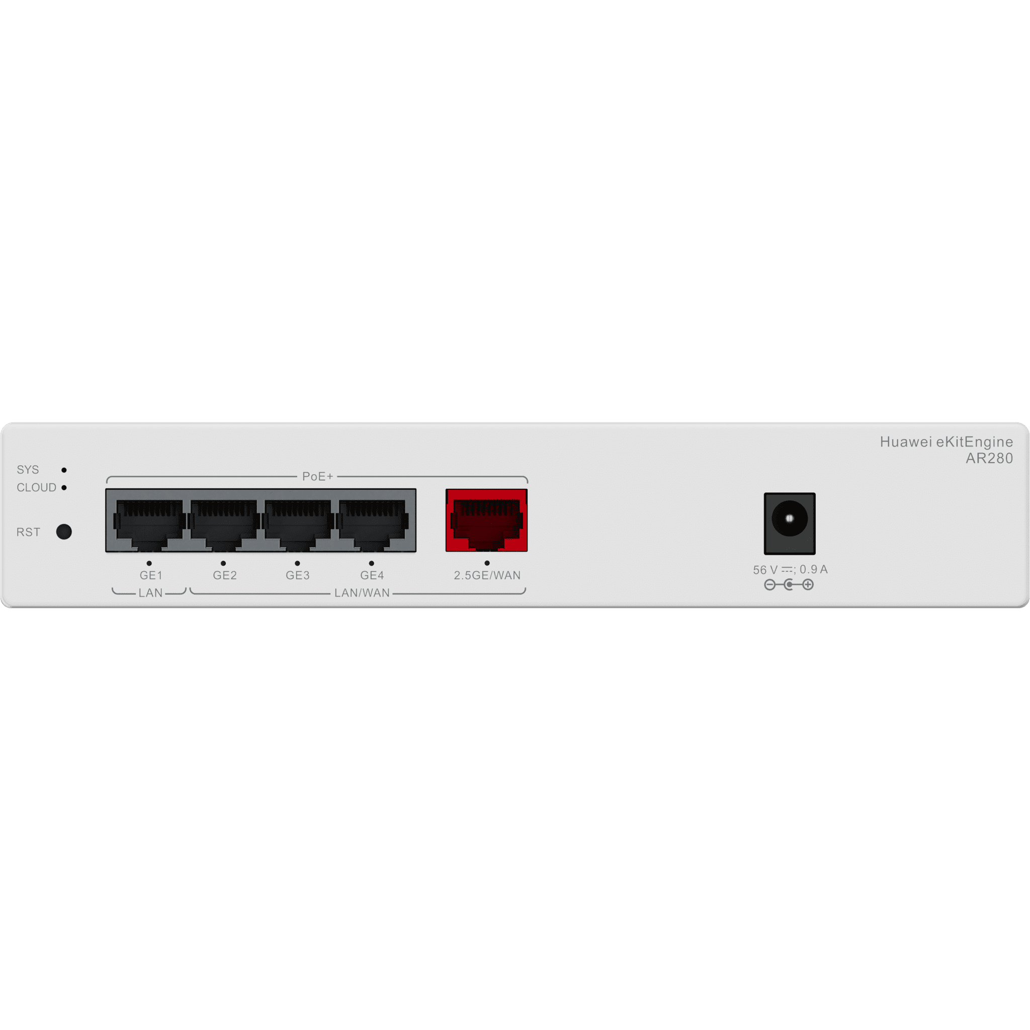 Router eKit para 150 clientes / Controladora para 16 APs / 5 Puertos PoE+ (1 WAN 2.5 Gbps + 1 LAN Gigabit + 3 LAN/WAN gigabit) / Presupuesto PoE 41W / Gestión en la nube / Libre de licenciamiento AR280