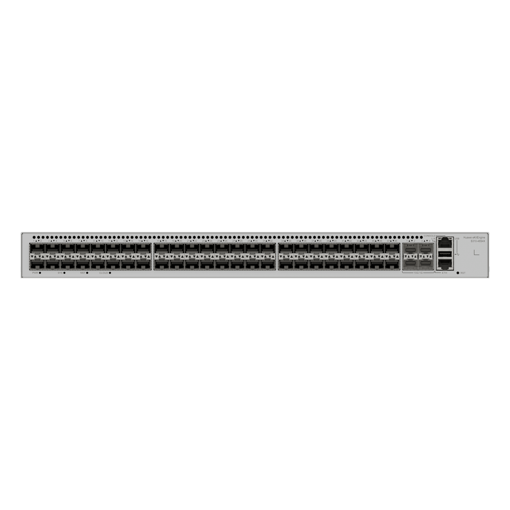 Switch eKit Core/Distribución Administrable Capa 3 / 48 puertos SFP de 1 Gbps + 4 Puertos SFP+ de 10 Gbps / Soporta iStack / Capacidad de Conmutación de 176 Gbps / Gestión Gratuita desde la Nube / Sin Licenciamiento S310-48S4X