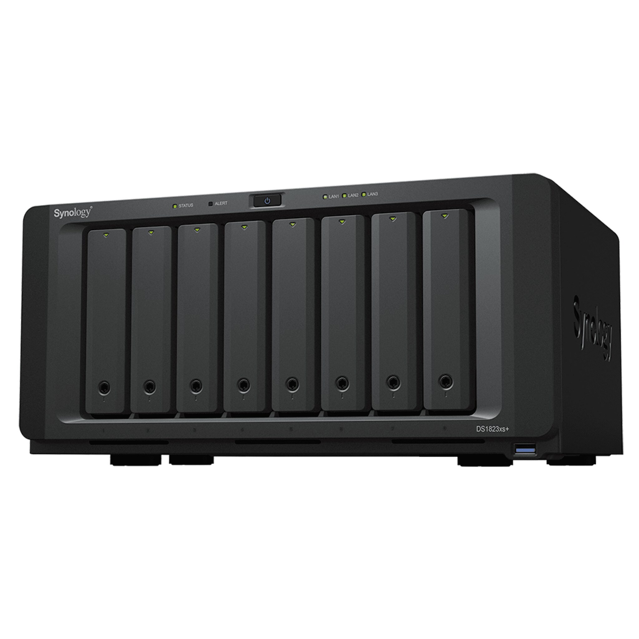Servidor de Almacenamiento NAS Synology DiskStation DS1823xs+ | 8 Bahías | 144 TB Bruto | Expansión hasta 324 TB | 10GbE | RAID F1,0,1,5,6,10 | Caché SSD. DS1823XS+