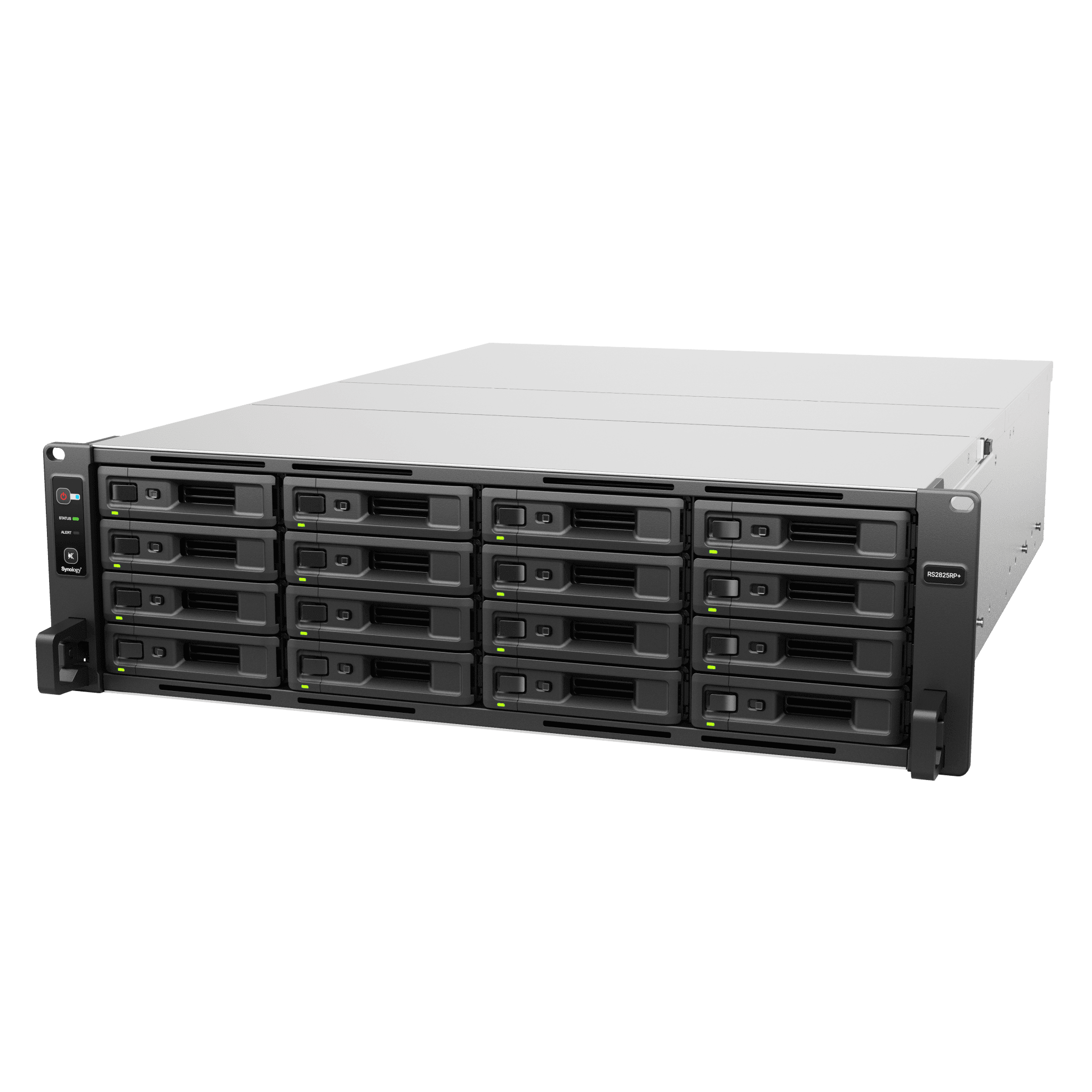 Servidor de Almacenamiento RackStation RS2825RP+ | 16 Bahías | 3U | Hasta 560 TB | Rendimiento 3,519/1,790 MB/s | Fuentes de Alimentación Duales | Expansión PCIe | Compatible con Virtualización y Vigilancia. RS2825RP+