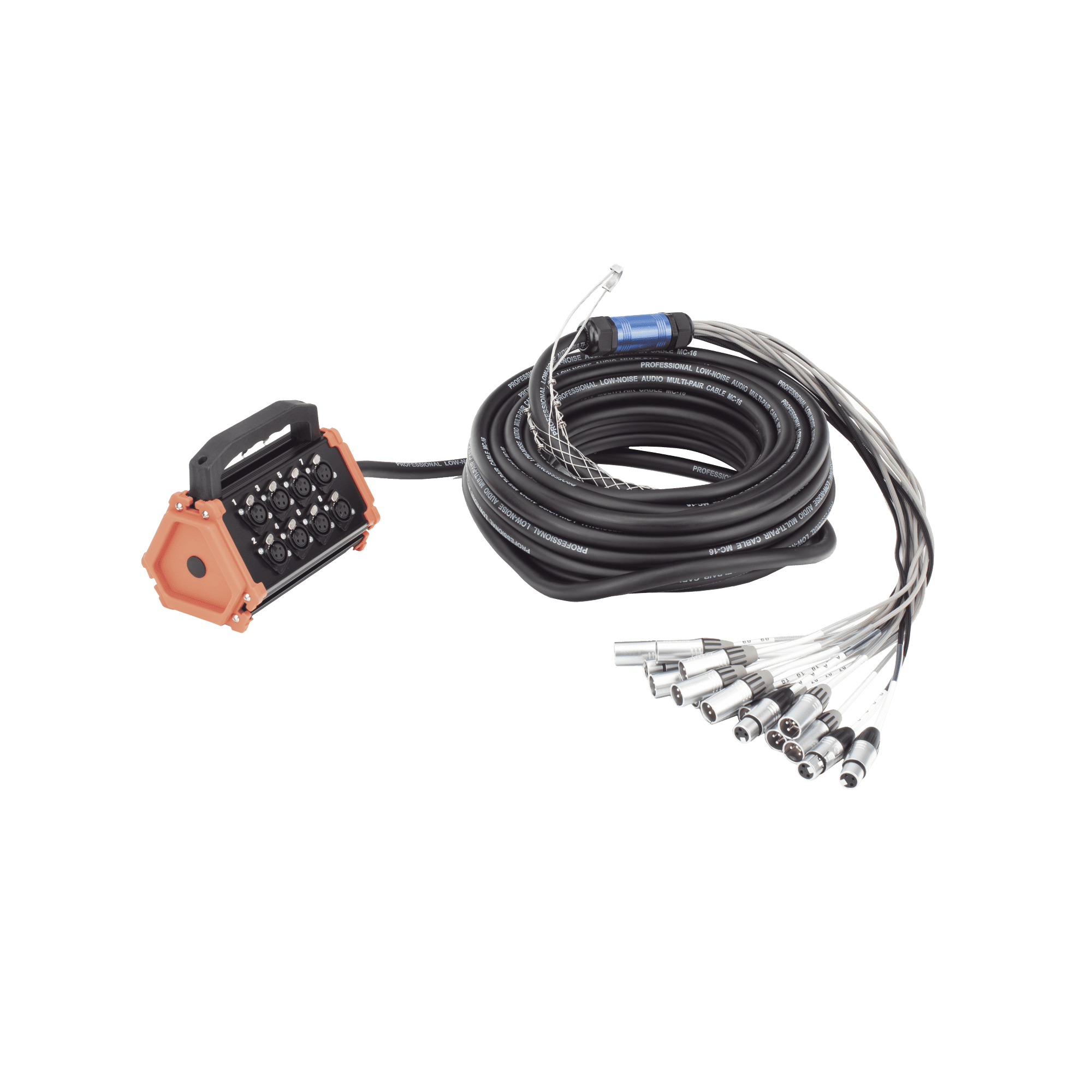 Stagebox, 12+4 canales, 4 extremos son SCMM3, los otros 12 extremos son SCMF3. CSBT1204L20M