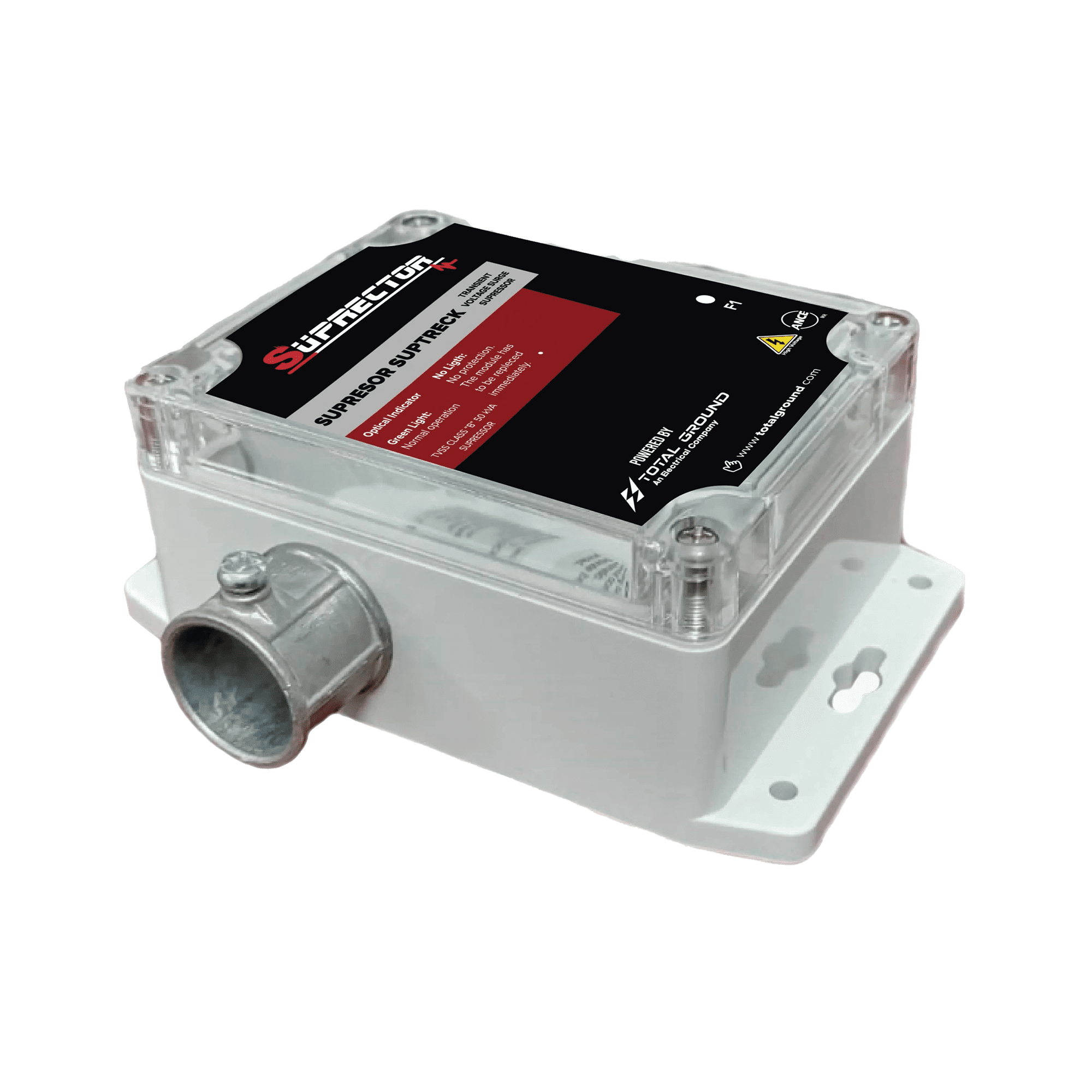 Supresor de Trasientes  Clase B con voltaje de operación 127 Vca, 1 fases, 50 KA SUPTRECK-50-1FA