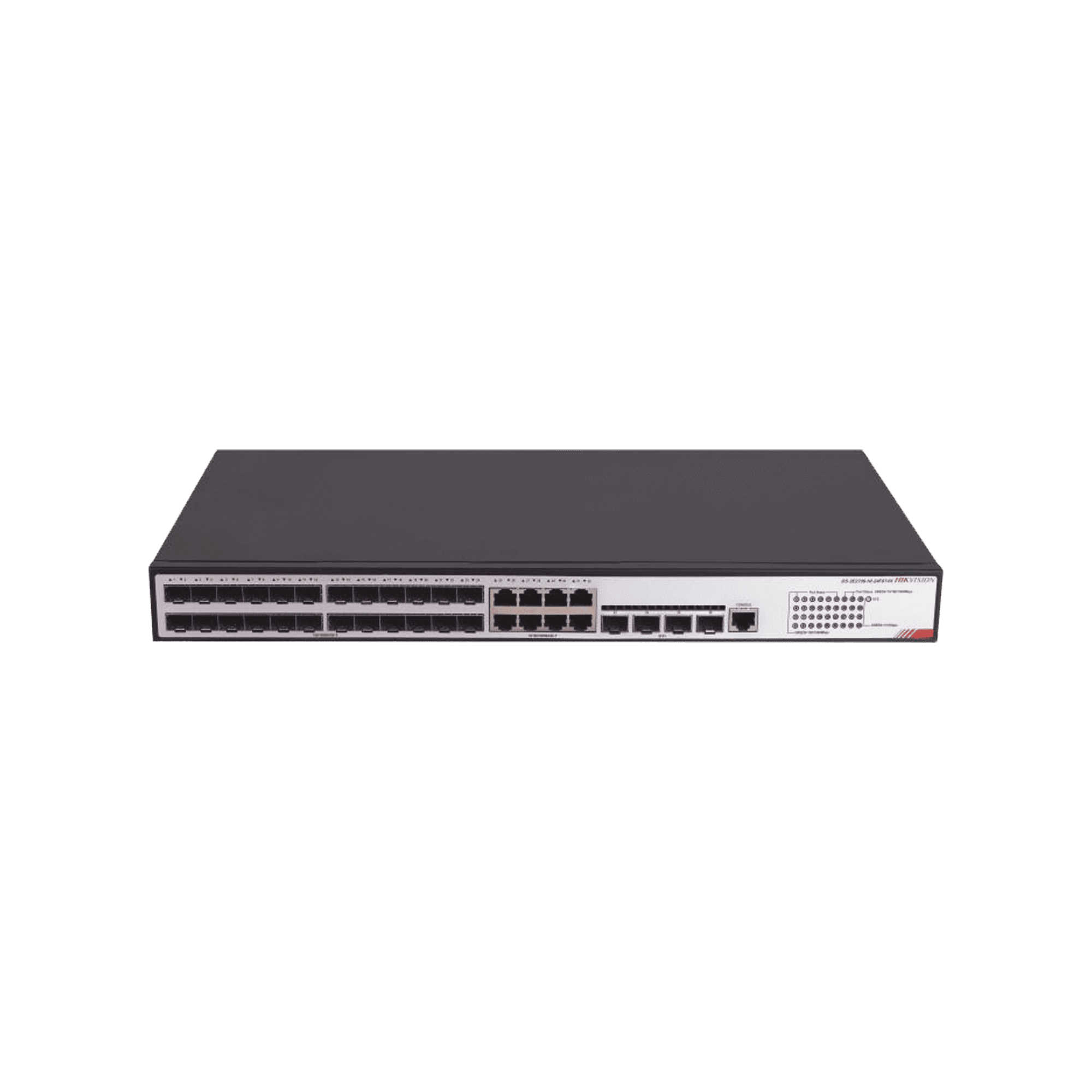 Switch Gigabit  / Administrable / 24 Puertos SFP GE / 8 Puertos RJ45 GE / 4 Puertos SFP de 10G / Configuración Nube Hik-PartnerPro / Soporta IGMP DS-3E2736-HI-24F8T4X