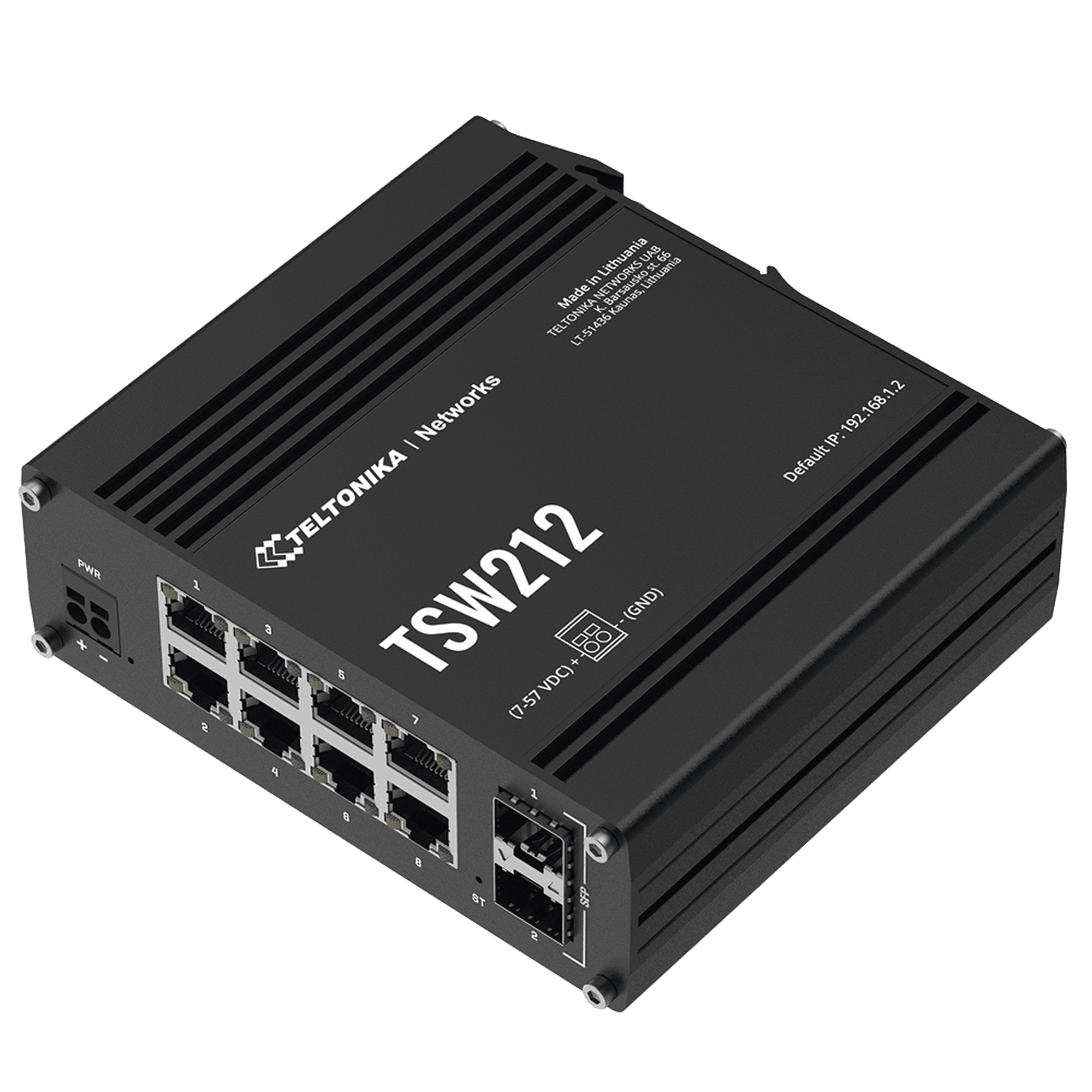 Switch Industrial Administrable L2, 8 puertos GE + 2 SFP, Soporta Profinet TSW212