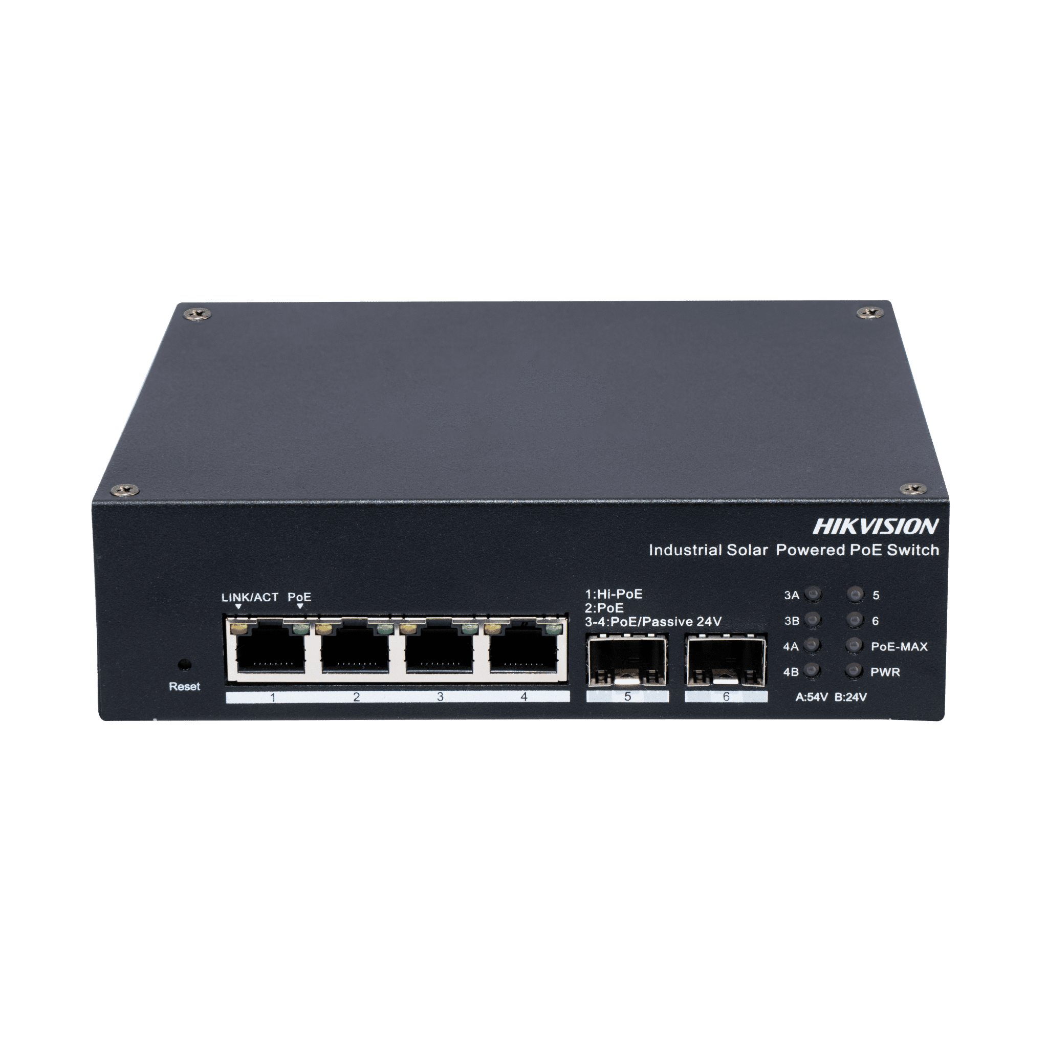 Switch Industrial con UPS / Administrable Gigabit / 3 Puertos Gigabit PoE+ (30 W) + 1 Puertos Gigabit PoE++ (90 W) / 2 Puertos SFP / 120 W Total / 48 a 57 VCD / Ideal para Proyectos / 300 Metros de Distancia DS-3T1506HP-EI-UPS