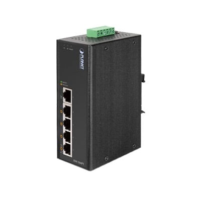 Switch industrial, Temperatura de Operación: -40 a 75ºC, 4 puertos PoE 10/100 + 1 Puerto 100Base-FX ISW-514PTF