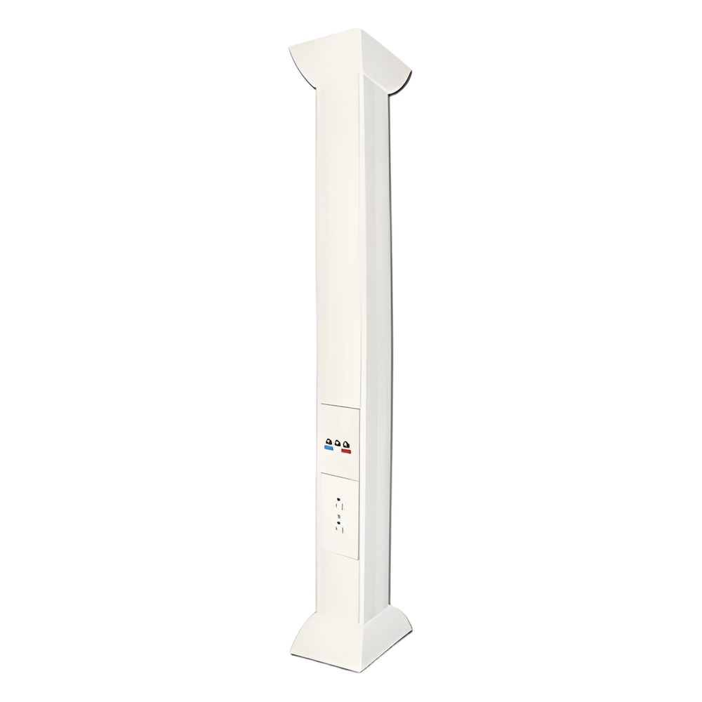 Pole Blanco de 3m para instalaciones eléctricas, voz y datos, No incluye accesorios, se venden por separado los modelos TEK100DUPLEX( accesorios de fijacion y contacto duplex) y TEK100UNI ( soporte y tapa universal) (13000-01000) TH-P-3M