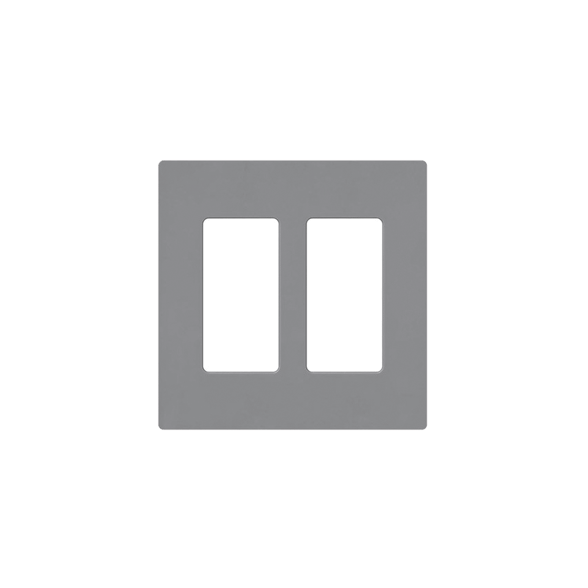 Tapa Color Gris para interruptor o dimmer Lutron, 2 gang, limpio y moderno CW2GR