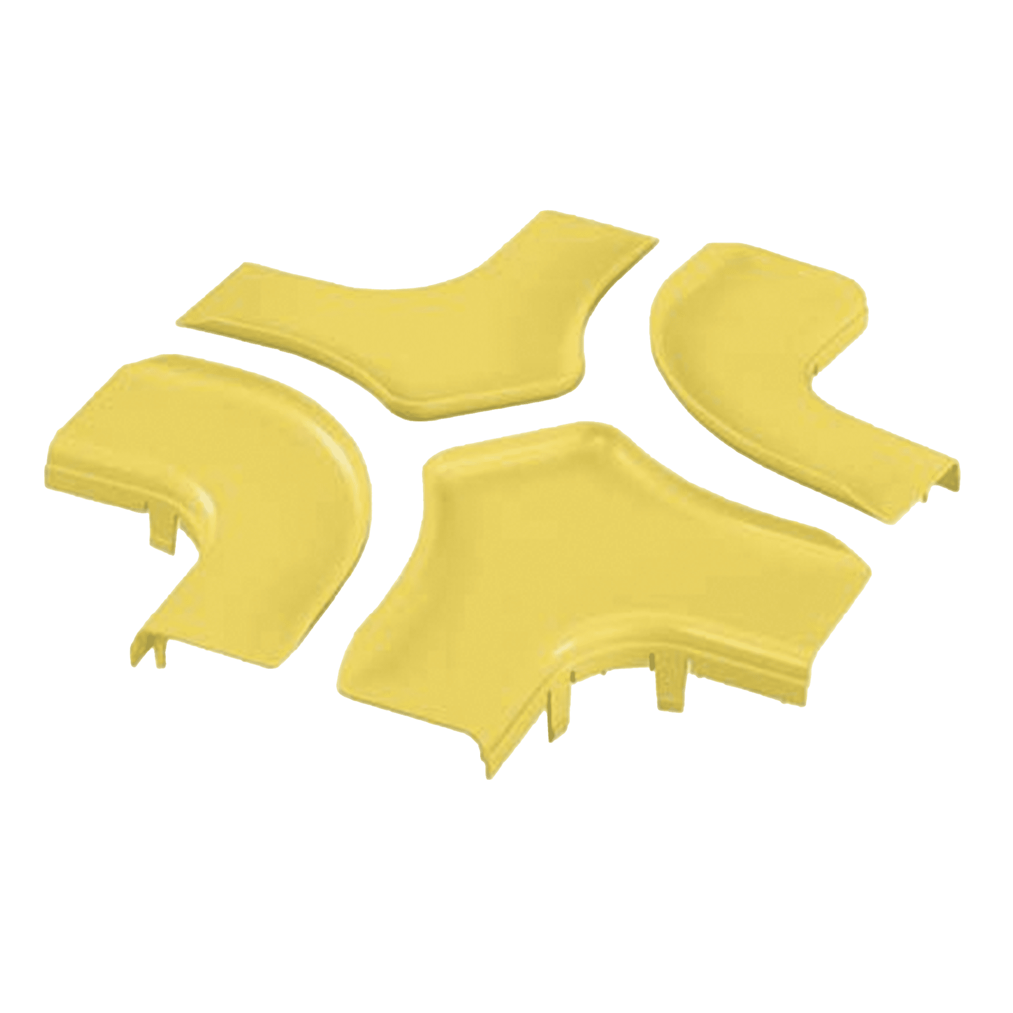 Tapa Para Accesorio de 4 Vías Horizontal FRFWC6X4LYL, Para Canaletas FiberRunner™ 6X4, Color Amarillo FRFWCSC6LYL
