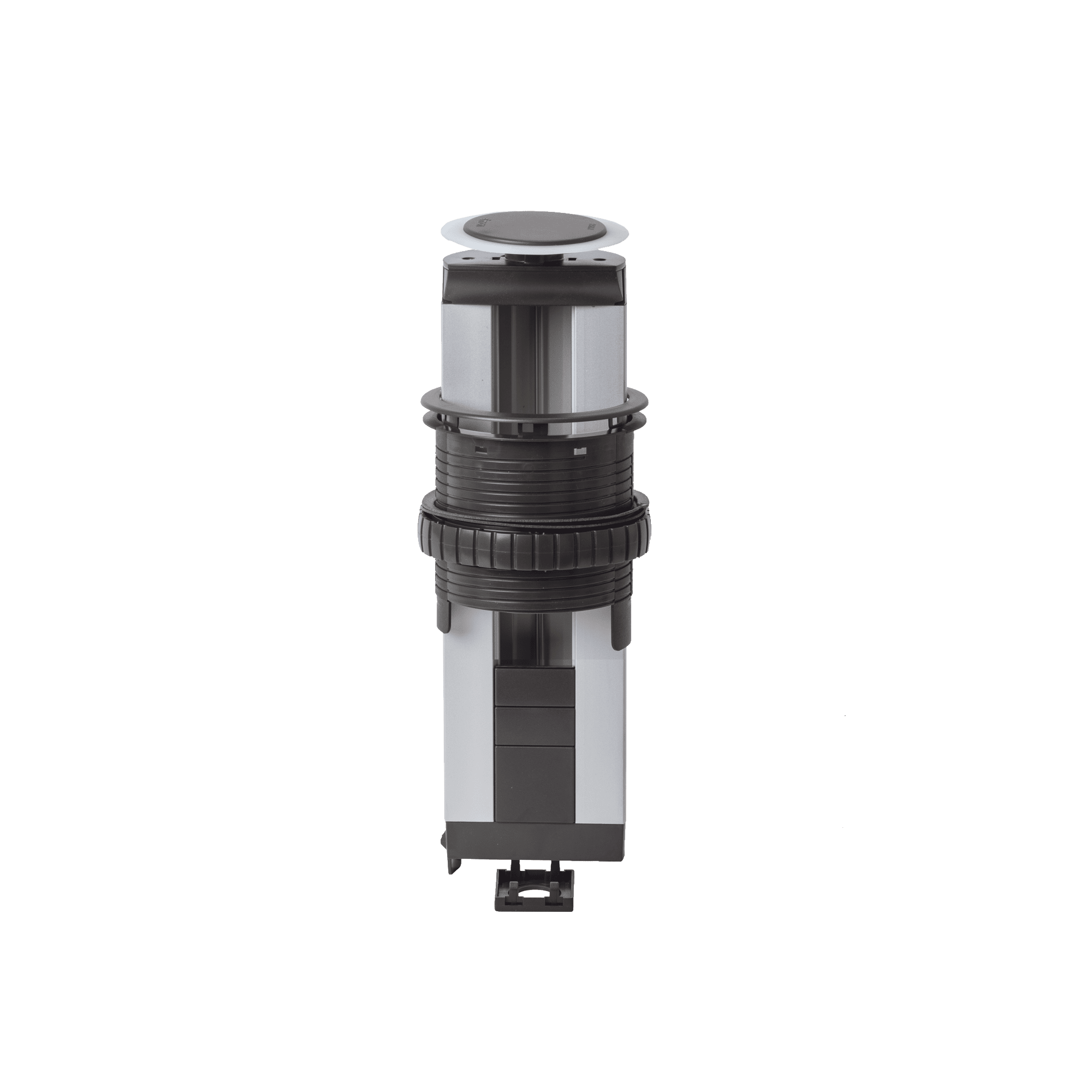 Teleblock Simon K45 para Voz, Datos, Multimedia o Contactos Eléctricos / Capacidad para 4 Módulos K45 / Apertura Manual con Tapa Abatible / Instalación en Mobiliario de Oficina o Comercial /  (KTL204CY)) SM-TORR4M